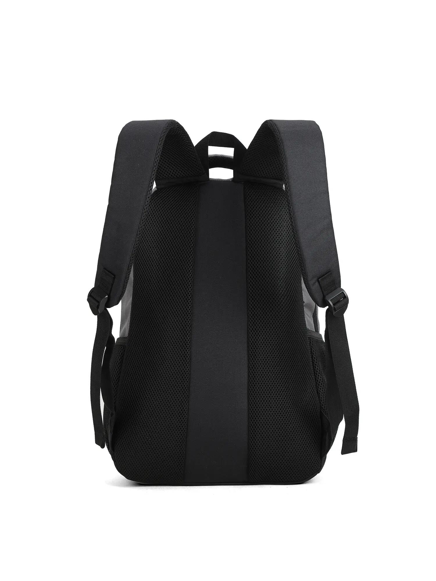 Aoking Novaris Zwarte Unisex Rugzak - Polyester met 3 Ritsvakken 5/6