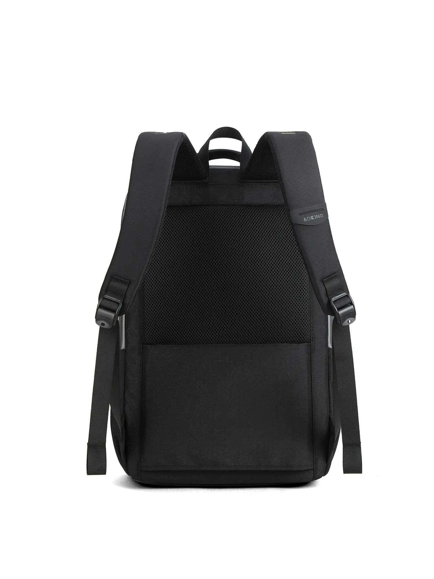 Sac à Dos Aoking Unisexe Noir avec Fermeture Éclair - Polyester 31x47 cm 4/6