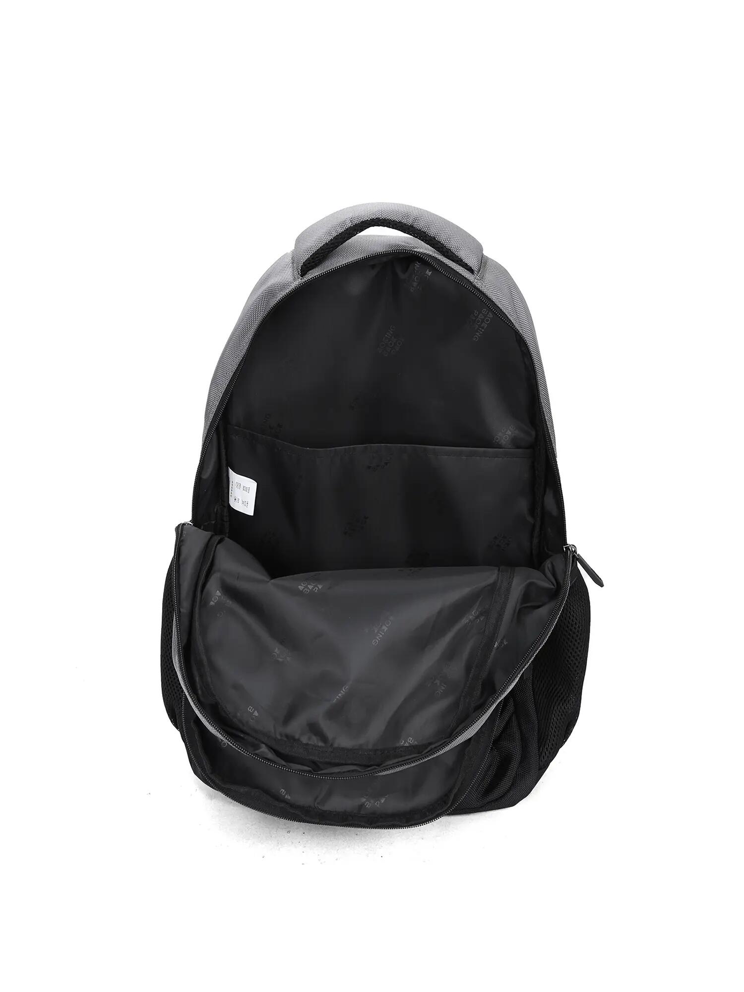 Aoking Novaris Zwarte Unisex Rugzak - Polyester met 3 Ritsvakken 4/6
