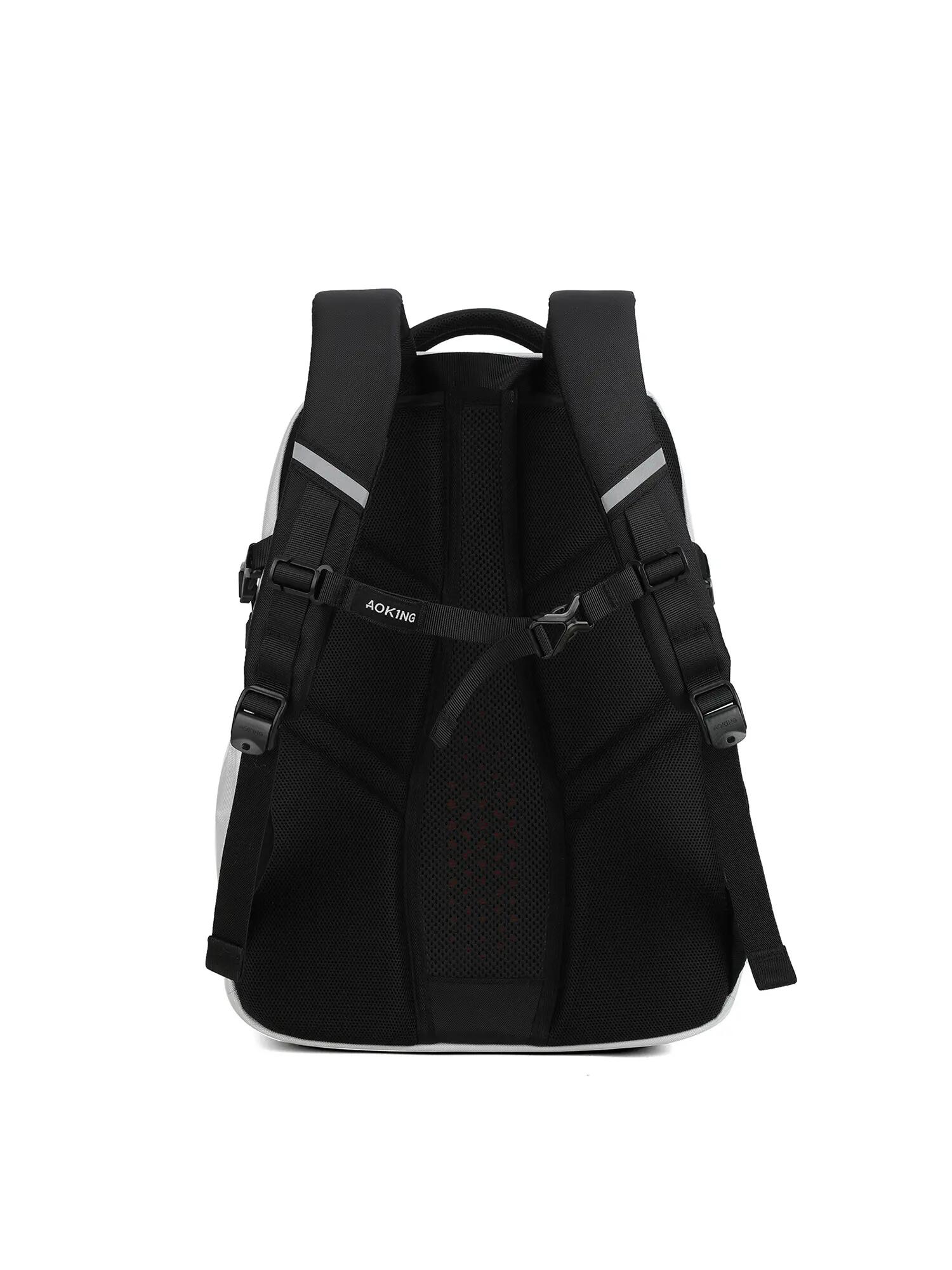 Zaino Aoking Nero Unisex con Zip - Poliestere 34x19x47 cm 4/6