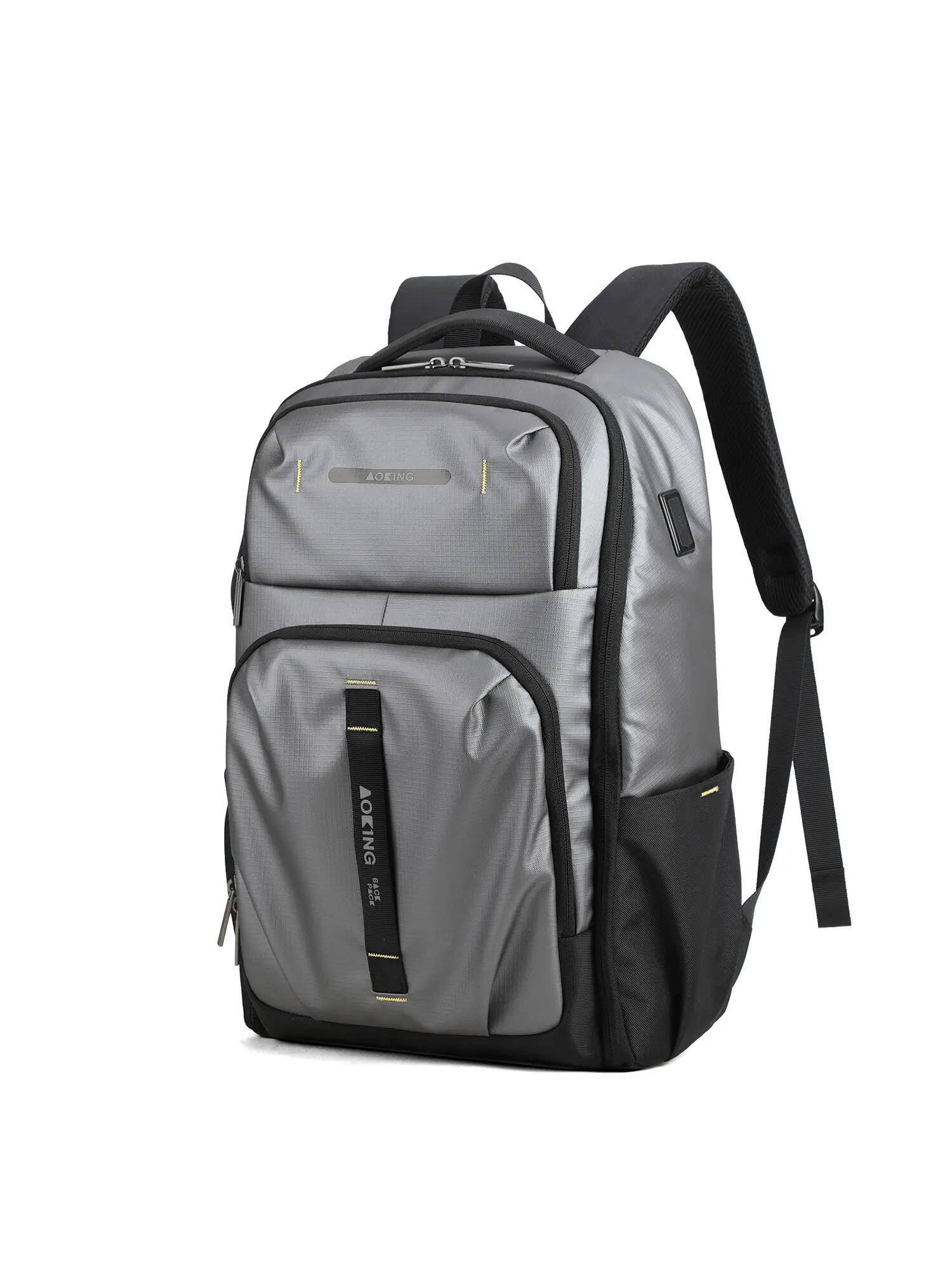 Sac à Dos Aoking Unisexe Noir avec Fermeture Éclair - Polyester 31x47 cm 2/6