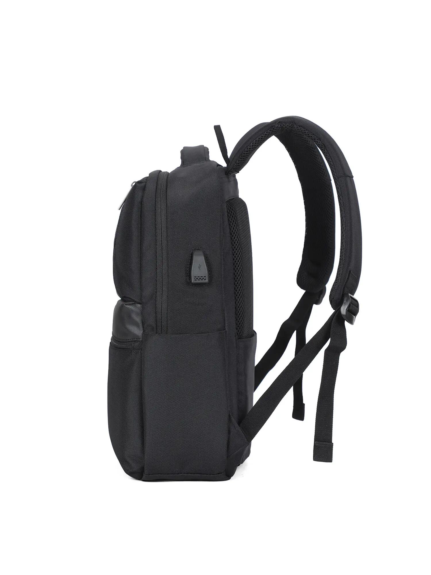 Zaino Aoking Novaris Unisex - Poliestere Nero con Zip 3/6