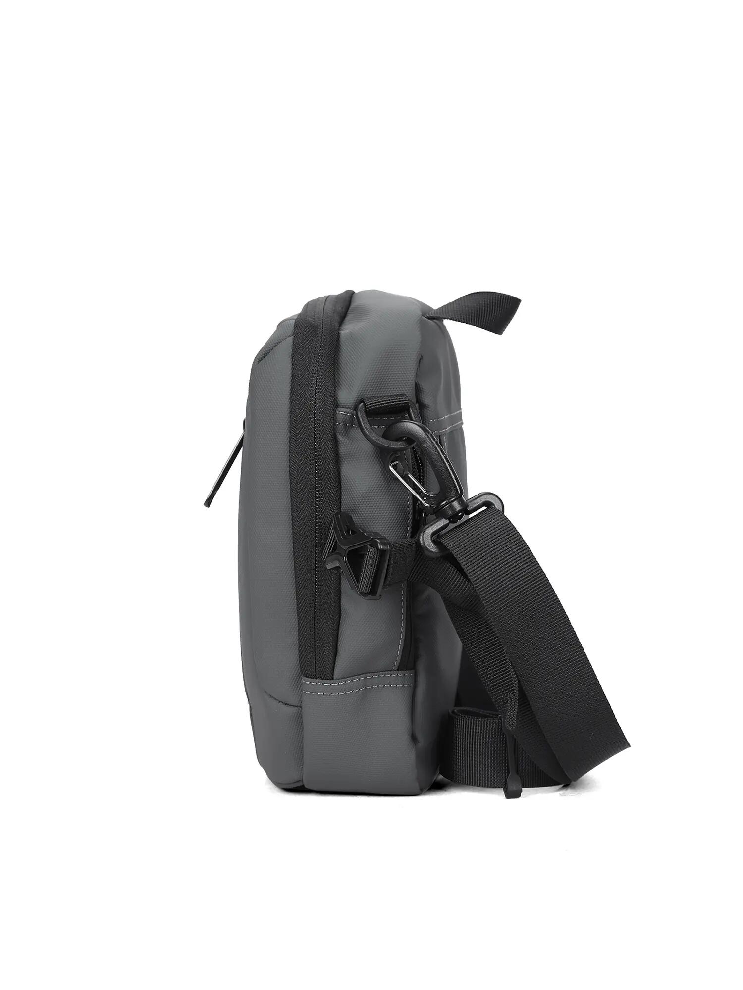 Borsa a Spalla Unisex Aoking Nero - Sling Bag con Zip e Tracolla Regolabile 3/6