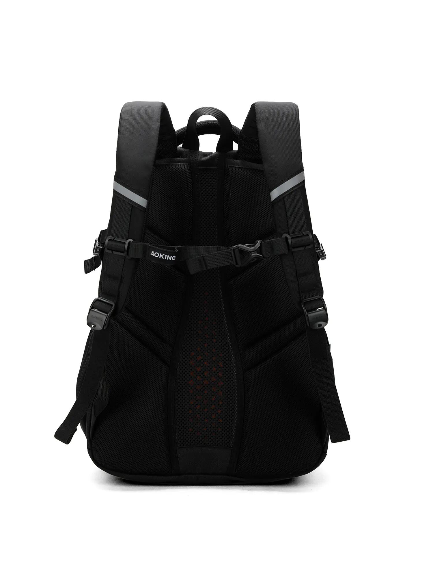 Batoh Aoking Unisex se Zipem - Polyester Šedá, Černá, Fialová 4/6