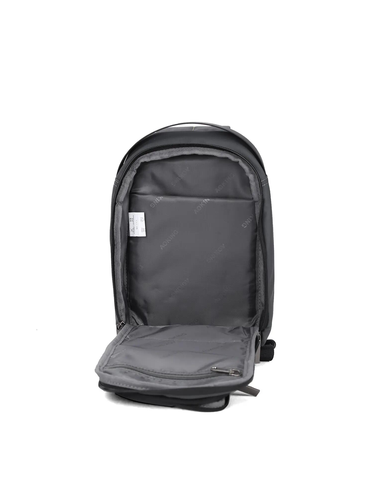 Aoking Umhängetasche Unisex Schwarz - Reißverschluss und multifunktionale Fächer 5/6
