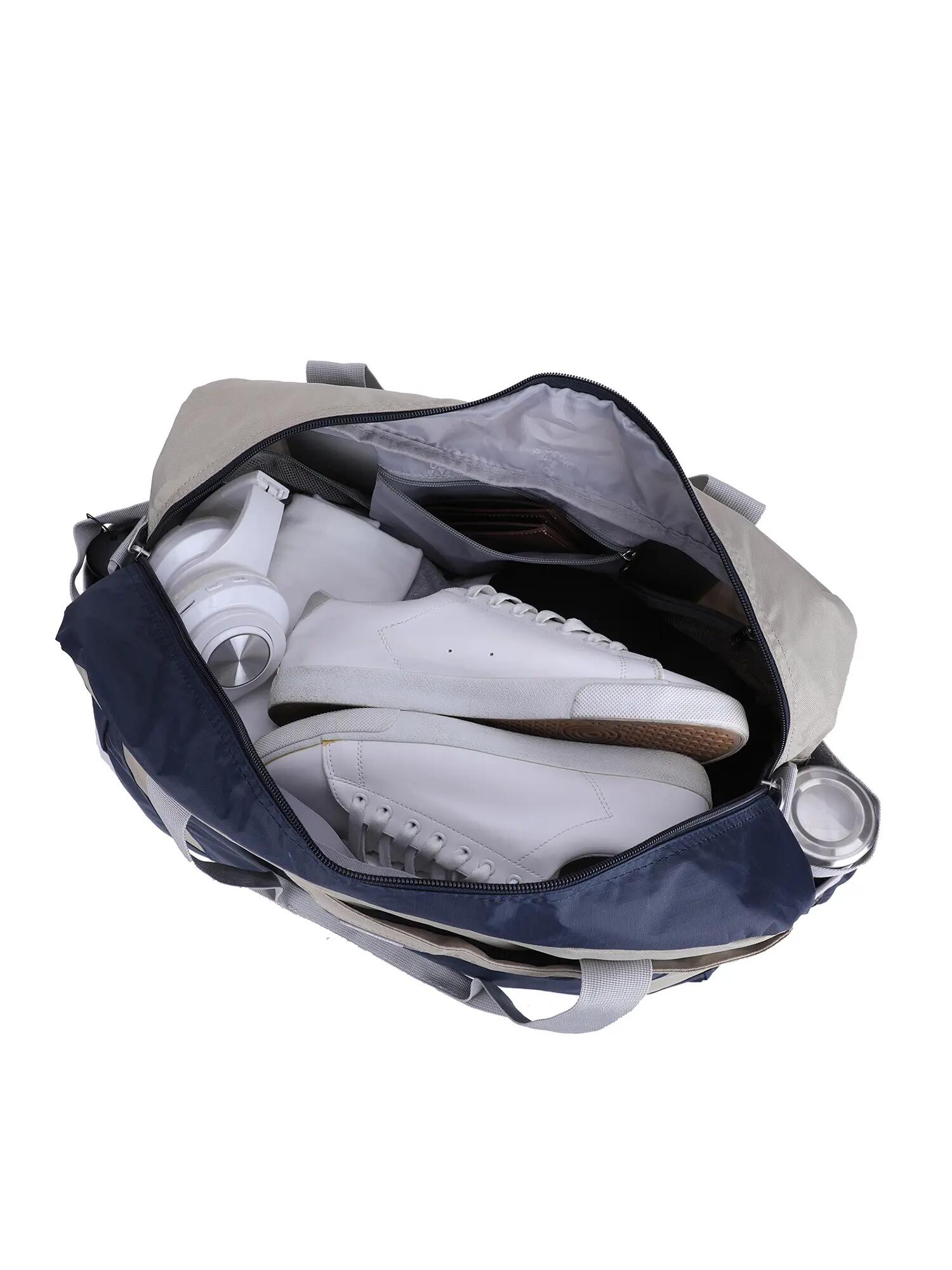 Borsón Unisex Aoking Negro Beige - Cierre Cremallera Correa Ajustable 5/6