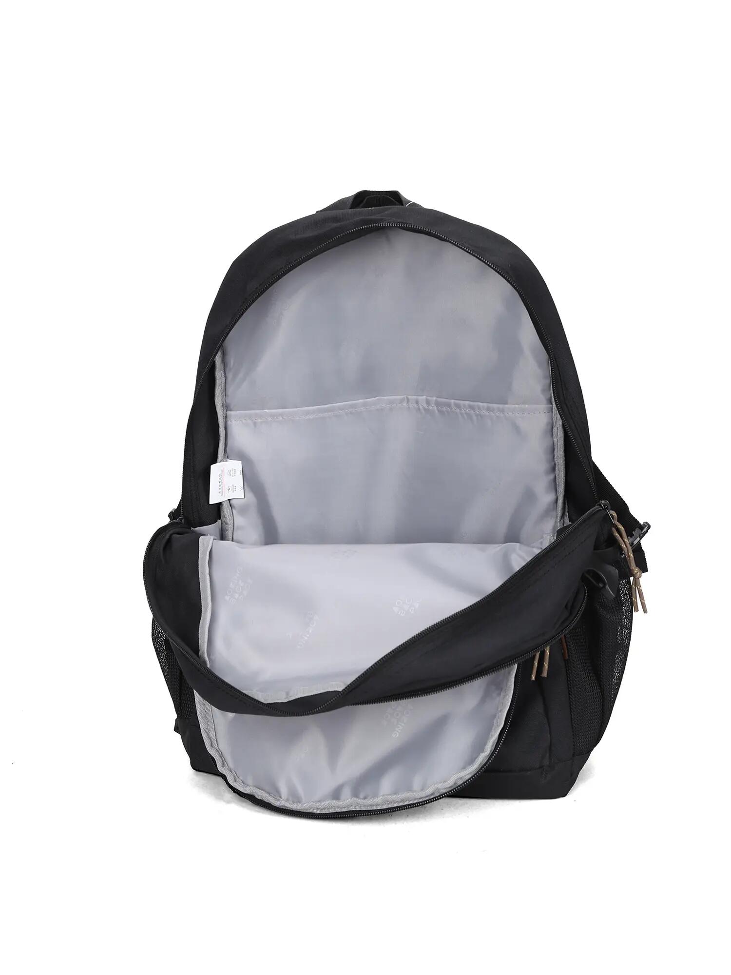 Aoking Unisex Rugzak Zwart Polyester met Rits - Casual 29x45cm 5/6