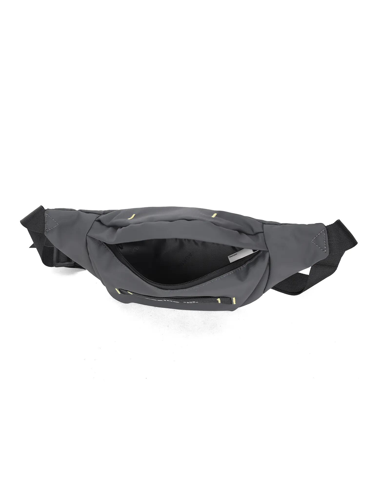 Marsupio Aoking Unisex Nero con Zip e Tracolla Regolabile 5/6
