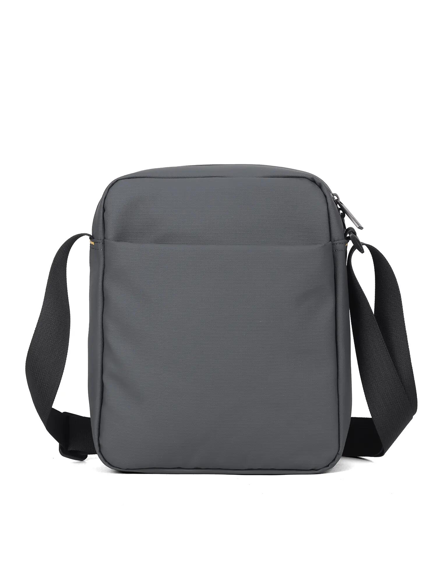 Aoking Umhängetasche Unisex Schwarz mit Reißverschluss und praktischen Fächern 3/6
