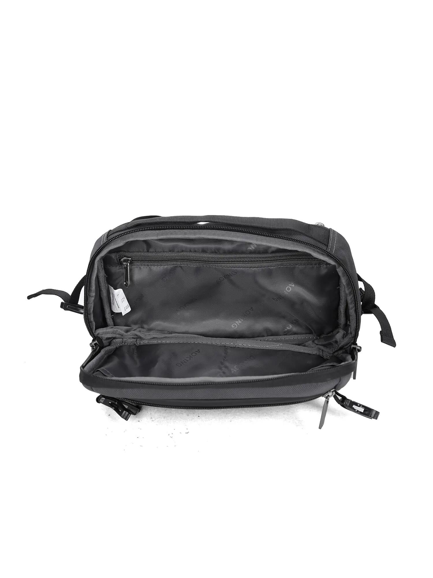 Marsupio Unisex Aoking Nero - Poliestere con Zip e Tracolla Regolabile 5/6