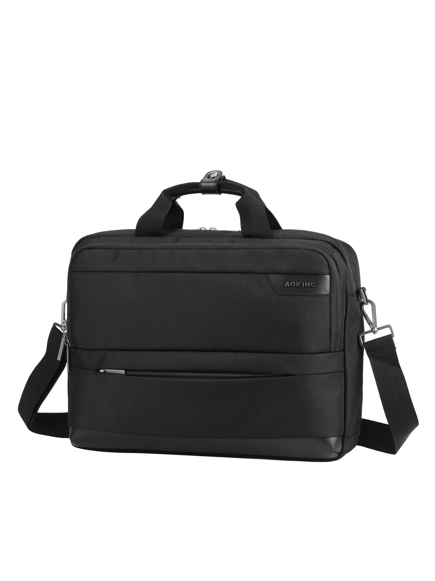 Aoking Arbeitstasche Unisex Schwarz - Reißverschluss und verstellbarer 2/6