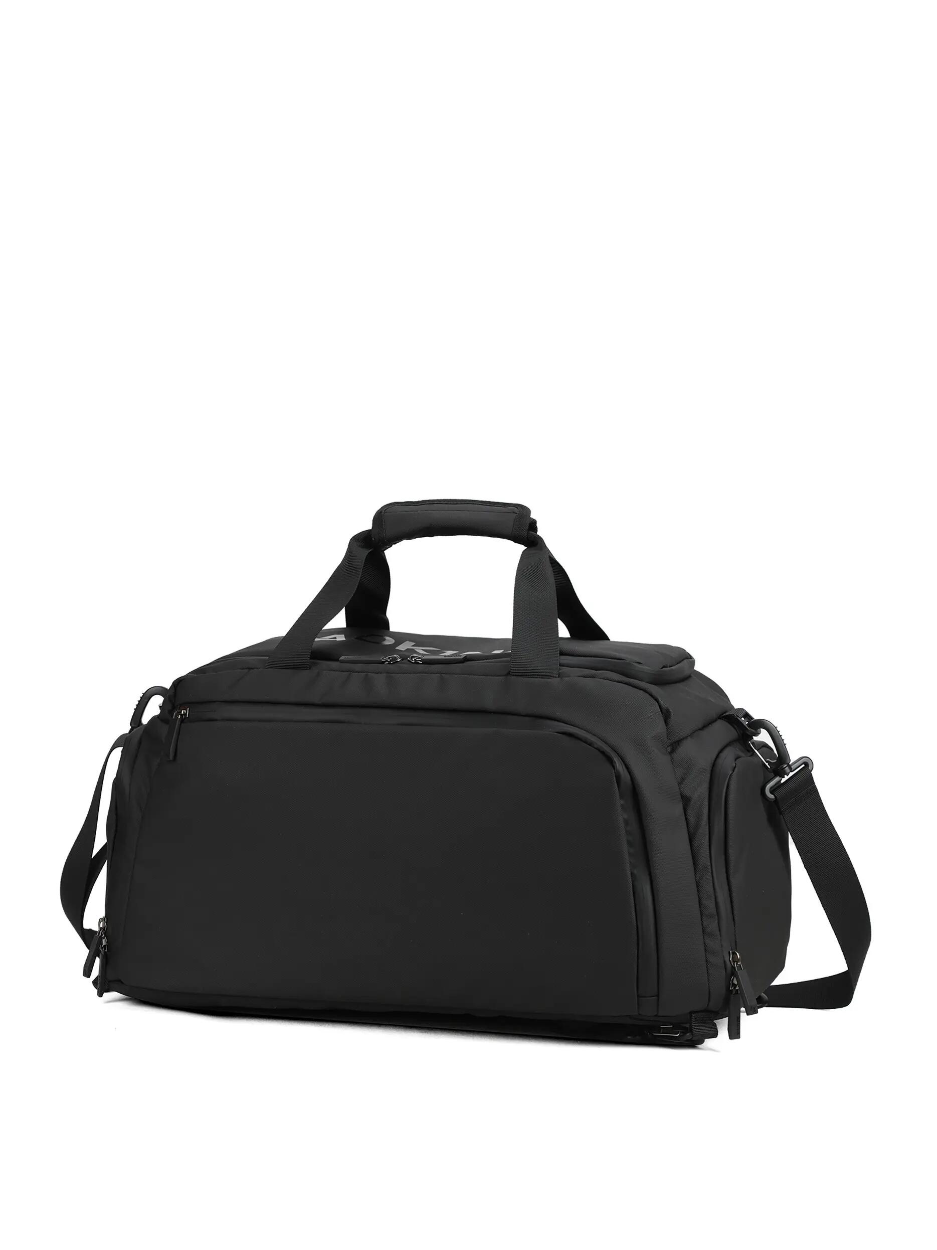 Unisex Reisetasche Schwarz mit Reißverschluss - 53x25x30 cm 2/6