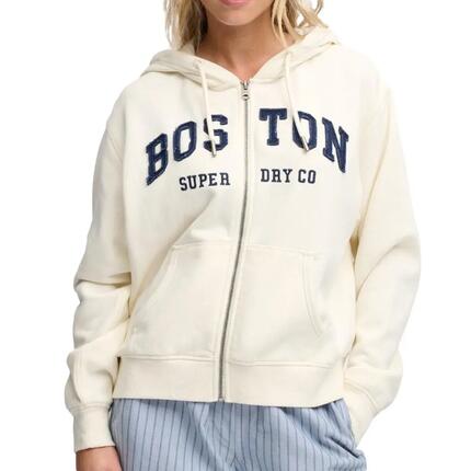 Superdry Damen Zip-Hoodie Ecru