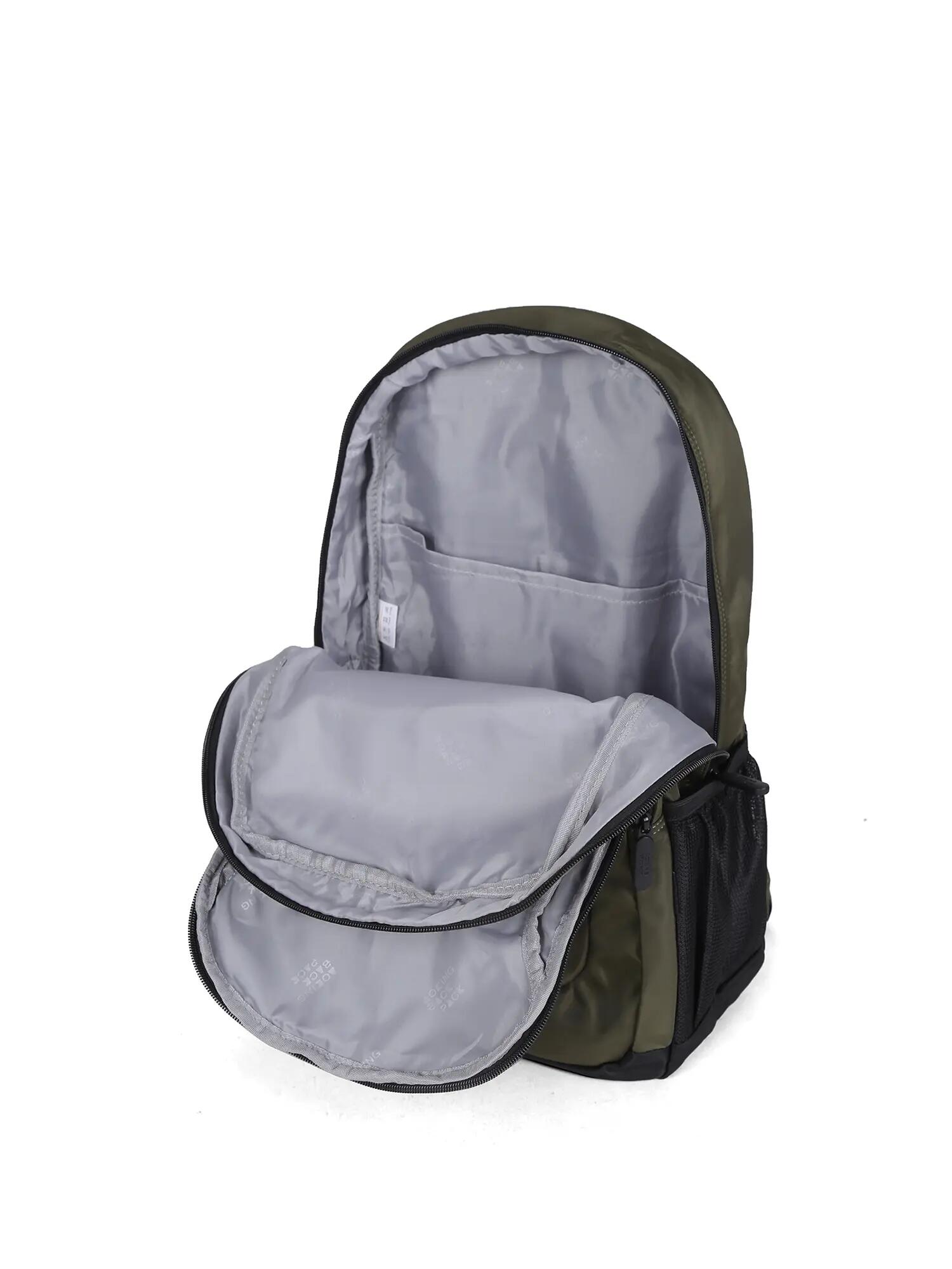 Zaino Aoking Unisex Verde Blu Poliestere con Zip e Tasche 5/6