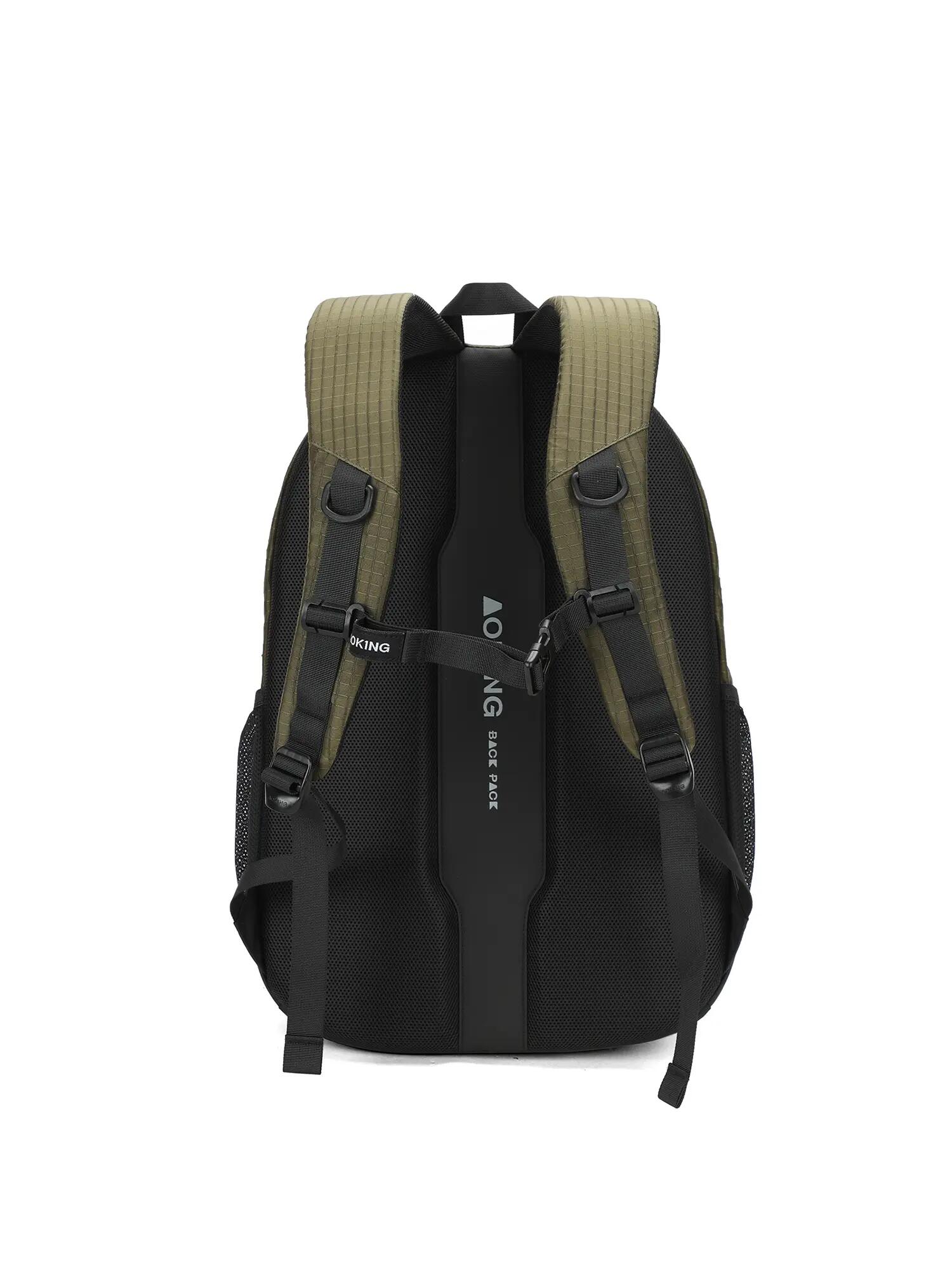 Aoking Unisex Batoh Černý Polyester - Zipový Uzávěr Multifunkční Kapsy 4/6