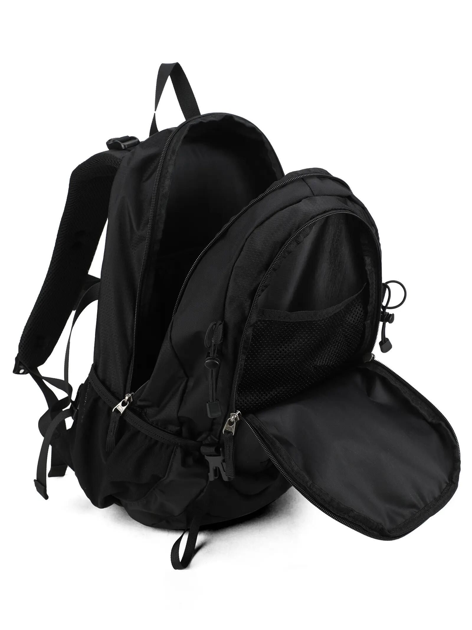 Aoking Rucksack Schwarz Unisex mit Reißverschluss - Polyester 29x20x45 cm 5/6