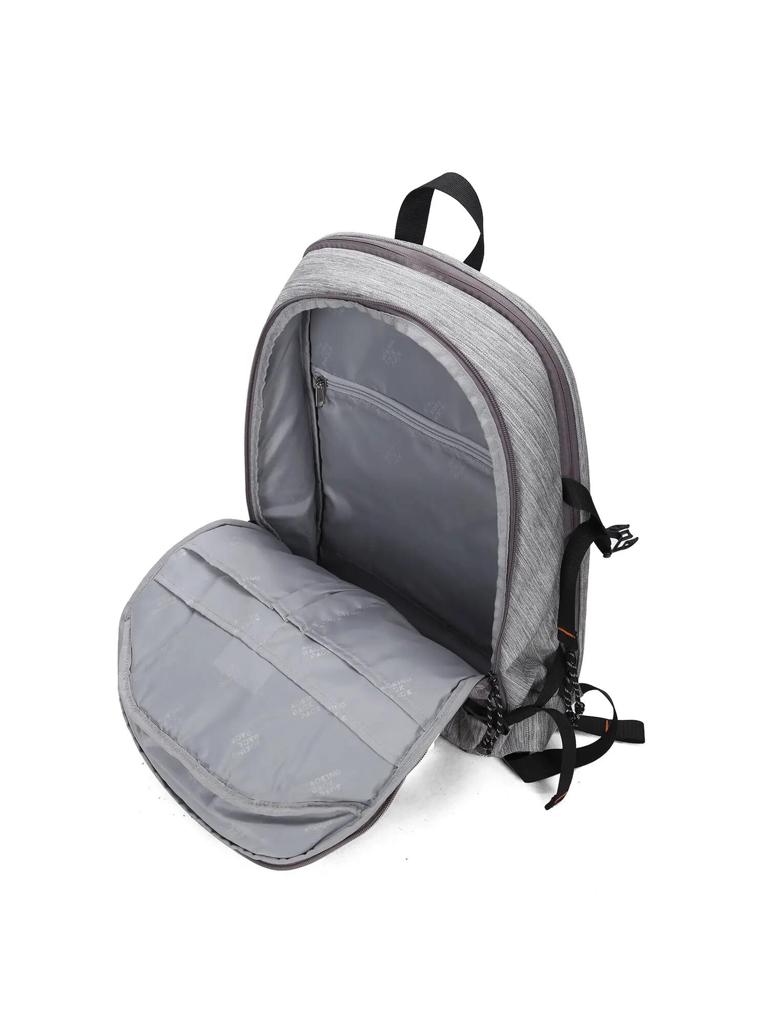 Aoking Sac à Dos Unisexe Gris Polyester - Fermeture Zip 3 Compartiments 5/6