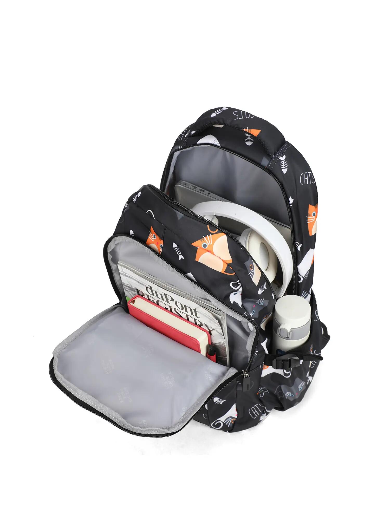 Sac à Dos Aoking Unisexe avec Fermeture Éclair - Polyester Multicolore 6/6