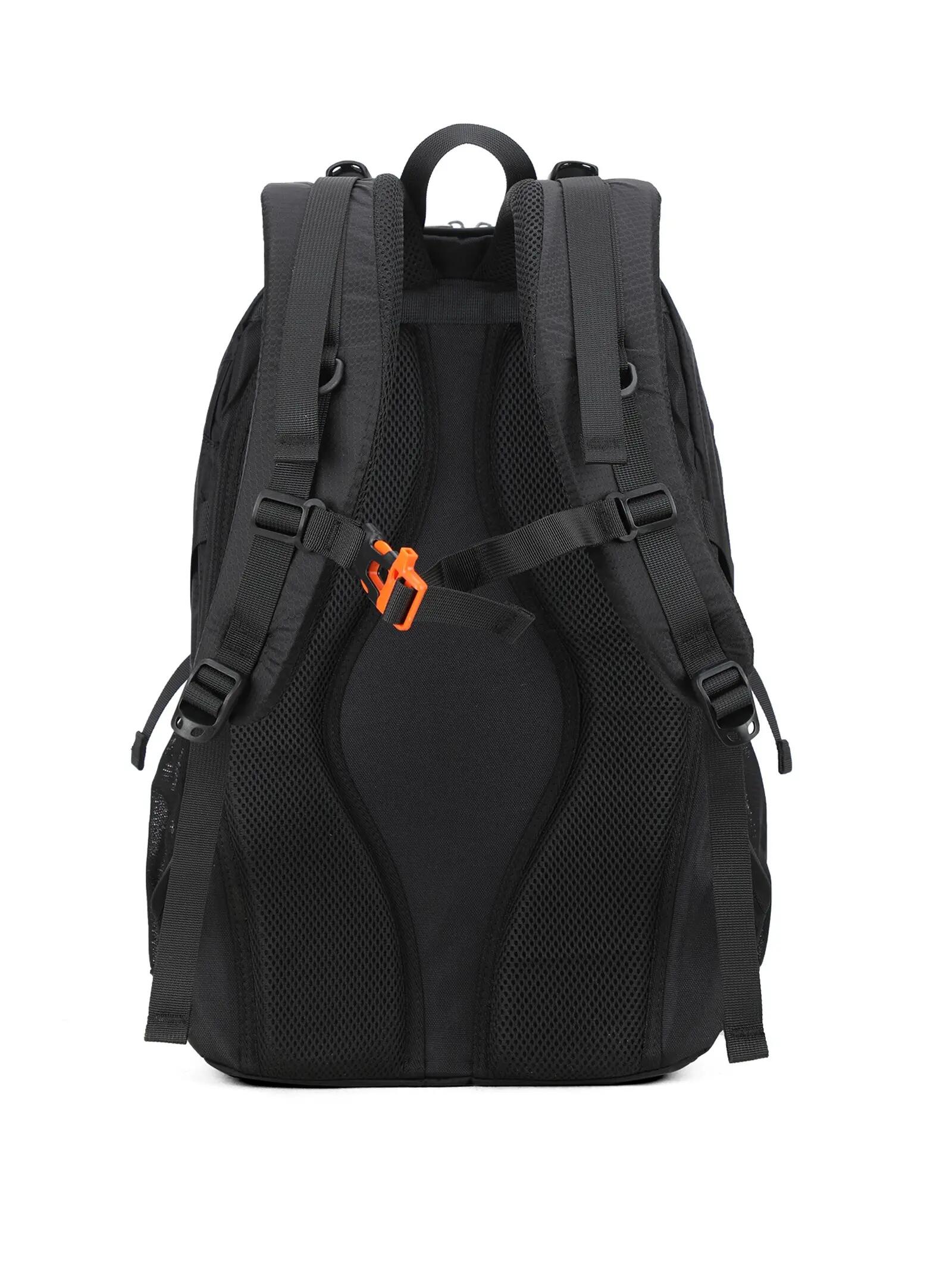 Aoking Rucksack Schwarz Unisex mit Reißverschluss - Polyester 29x20x45 cm 4/6