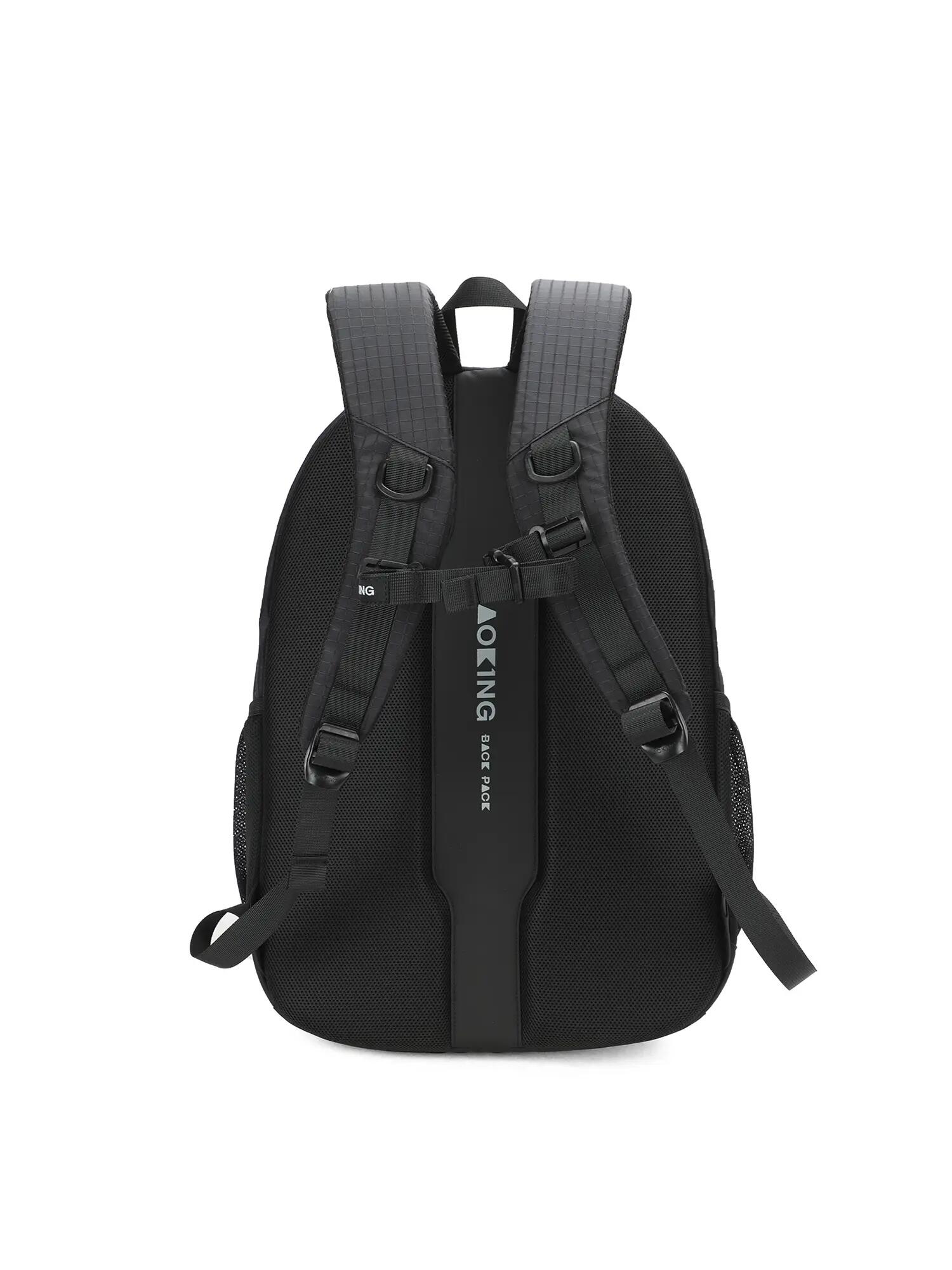 Sac à Dos Aoking Unisexe Noir Polyester - Fermeture Zip Poches 4/6