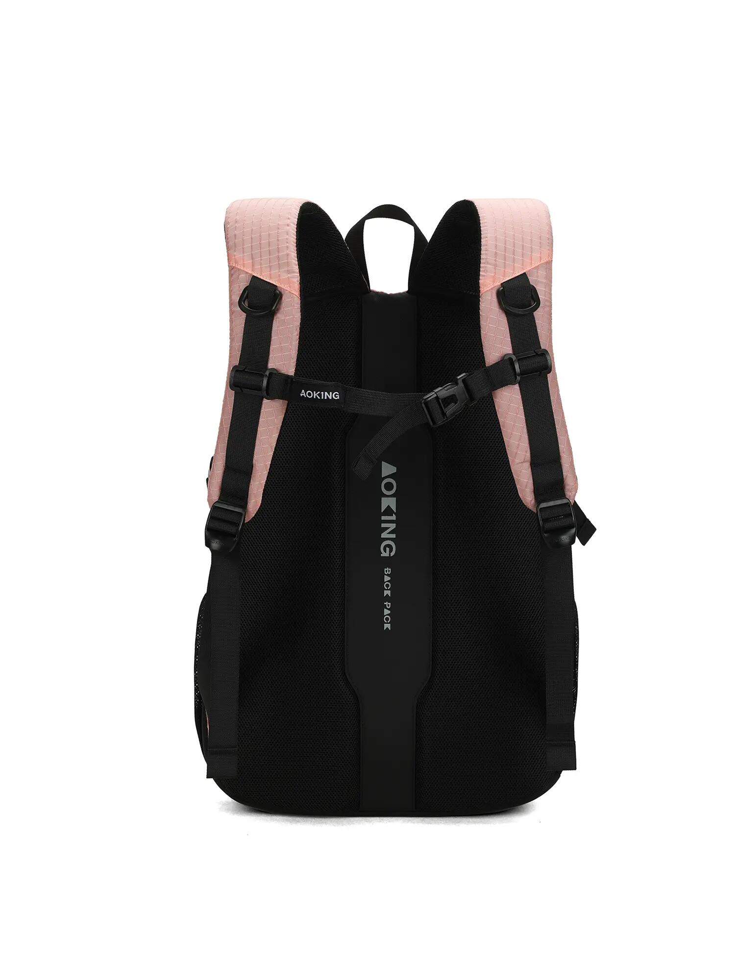 Sac à Dos Unisexe Aoking Noir avec Fermeture Éclair - Polyester 34x17x48 cm 4/6
