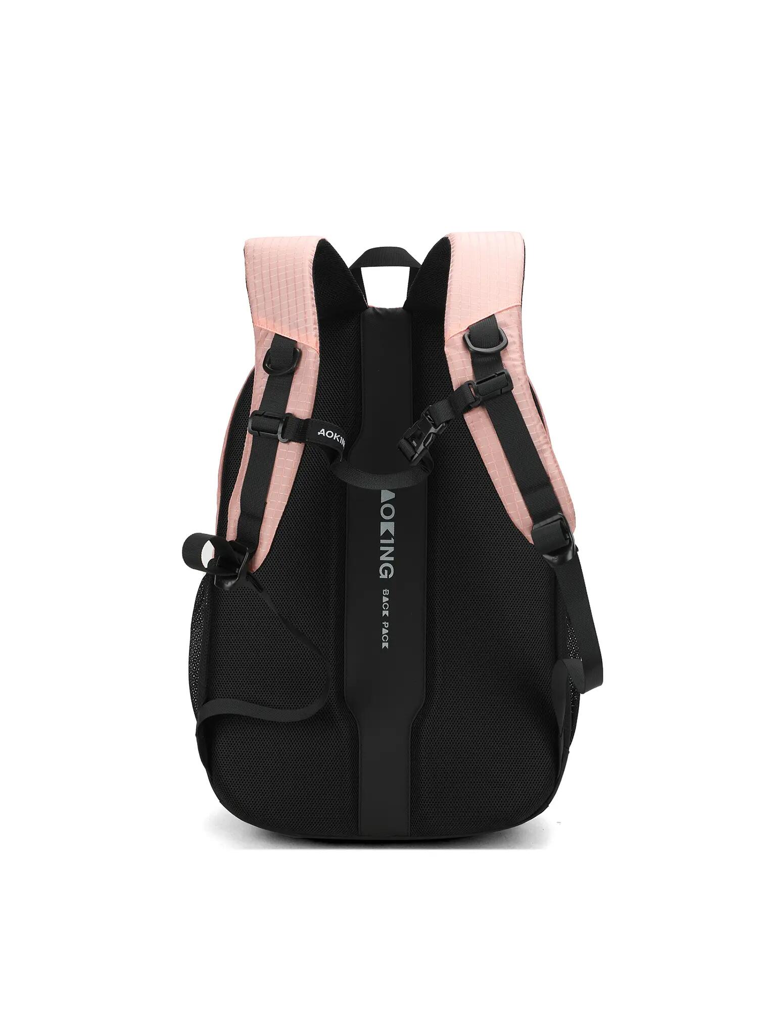 Sac à dos Aoking Unisexe Noir Polyester - Fermeture Zip Poches 4/6