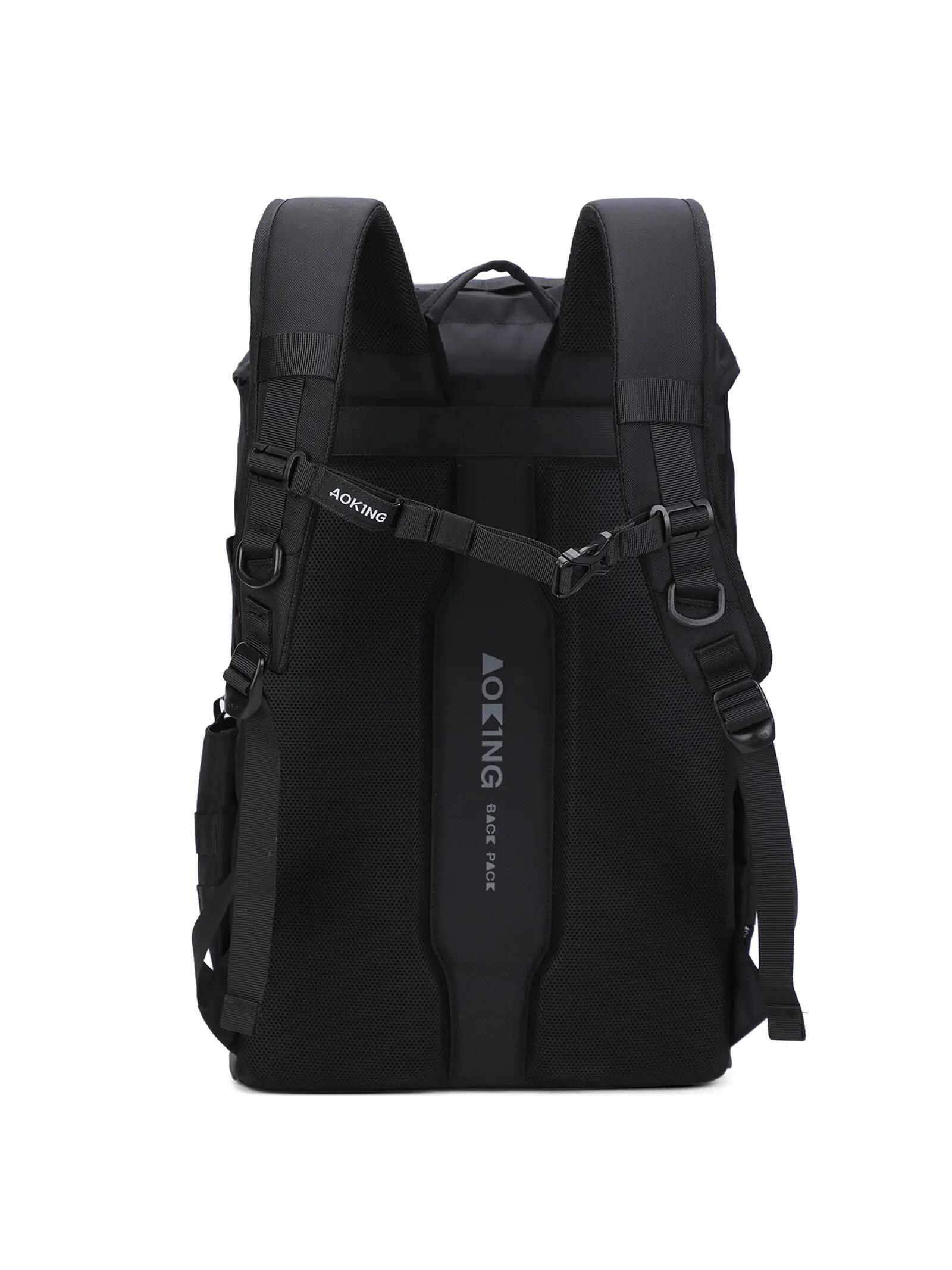 Sac à Dos Noir Unisexe Aoking Zenith Elite - Polyester avec Fermeture Éclair 4/6