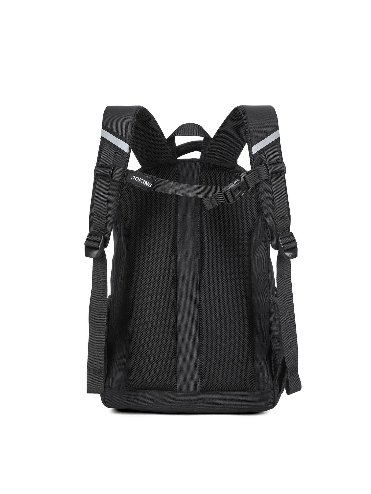 Unisex batoh Aoking se zipem - Polyester černý, šedý, zelený, fialový 4/6