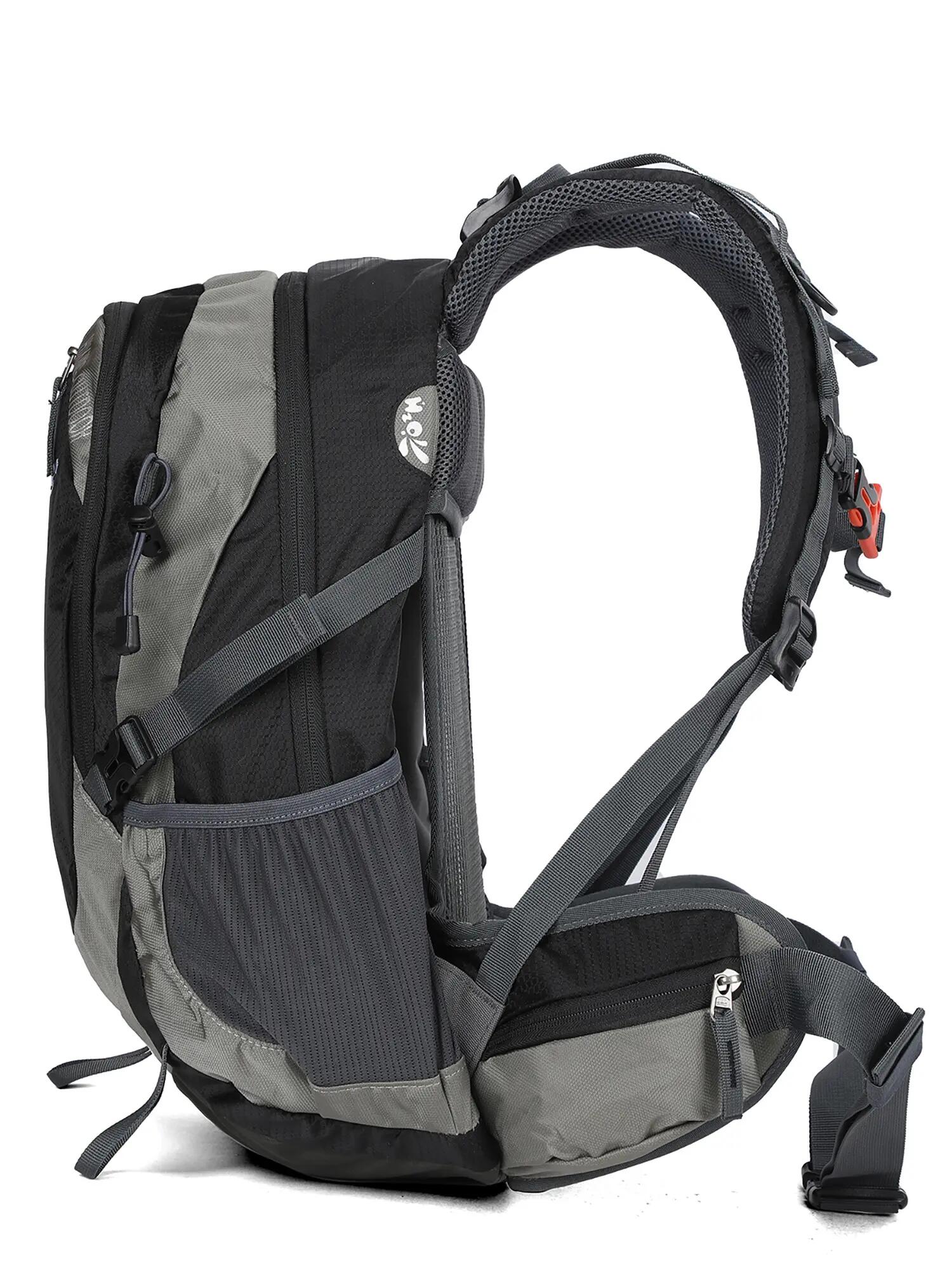 Aoking Rucksack Schwarz Unisex 30L - Polyester mit Reißverschluss und Taschen 3/12