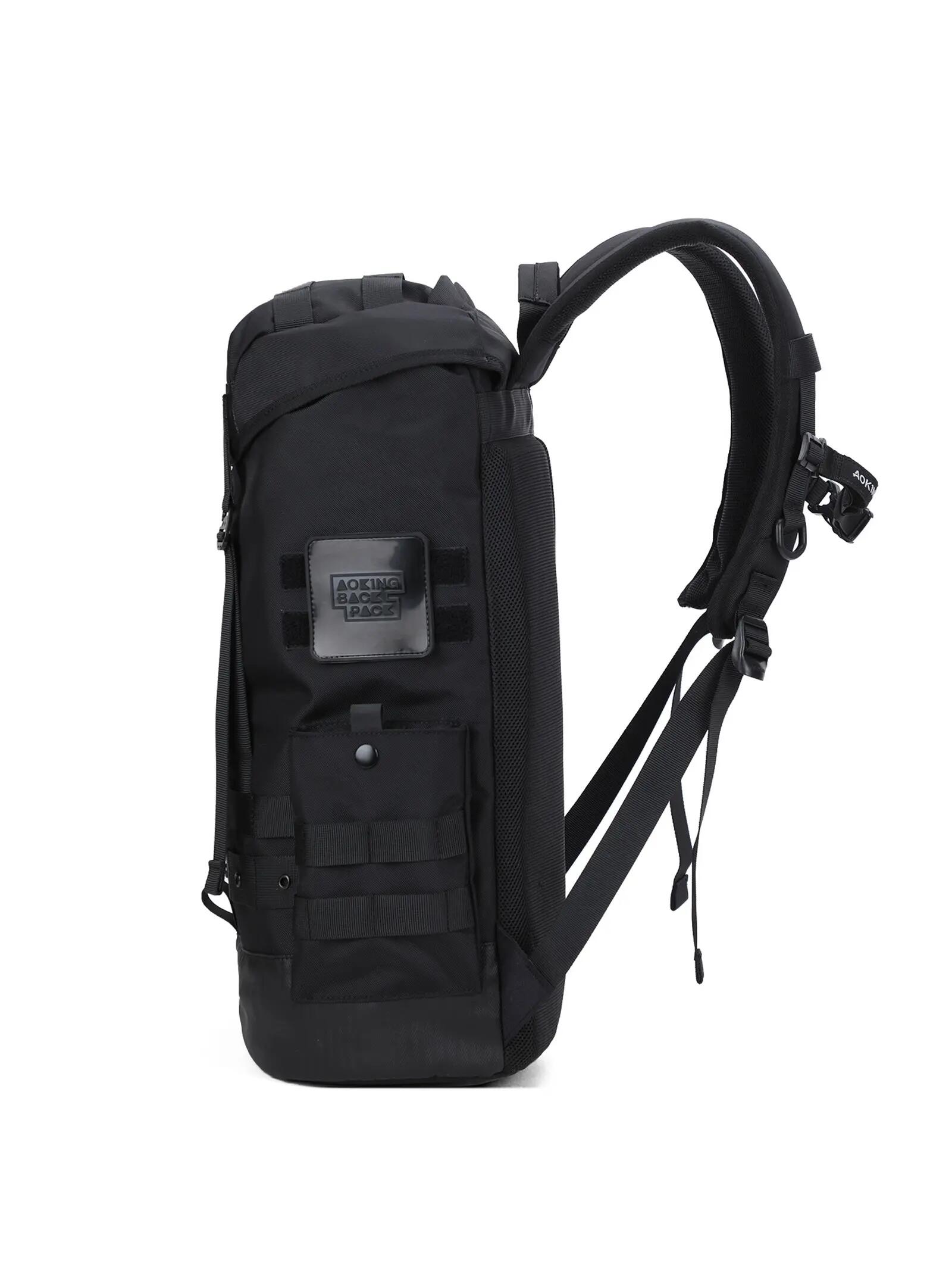 Sac à Dos Noir Unisexe Aoking Zenith Elite - Polyester avec Fermeture Éclair 3/6