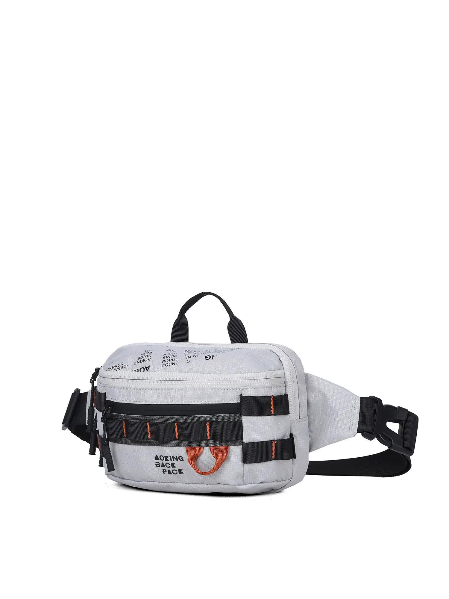 Marsupio Unisex Aoking Negro - Cierre Cremallera Correa Ajustable 2/6