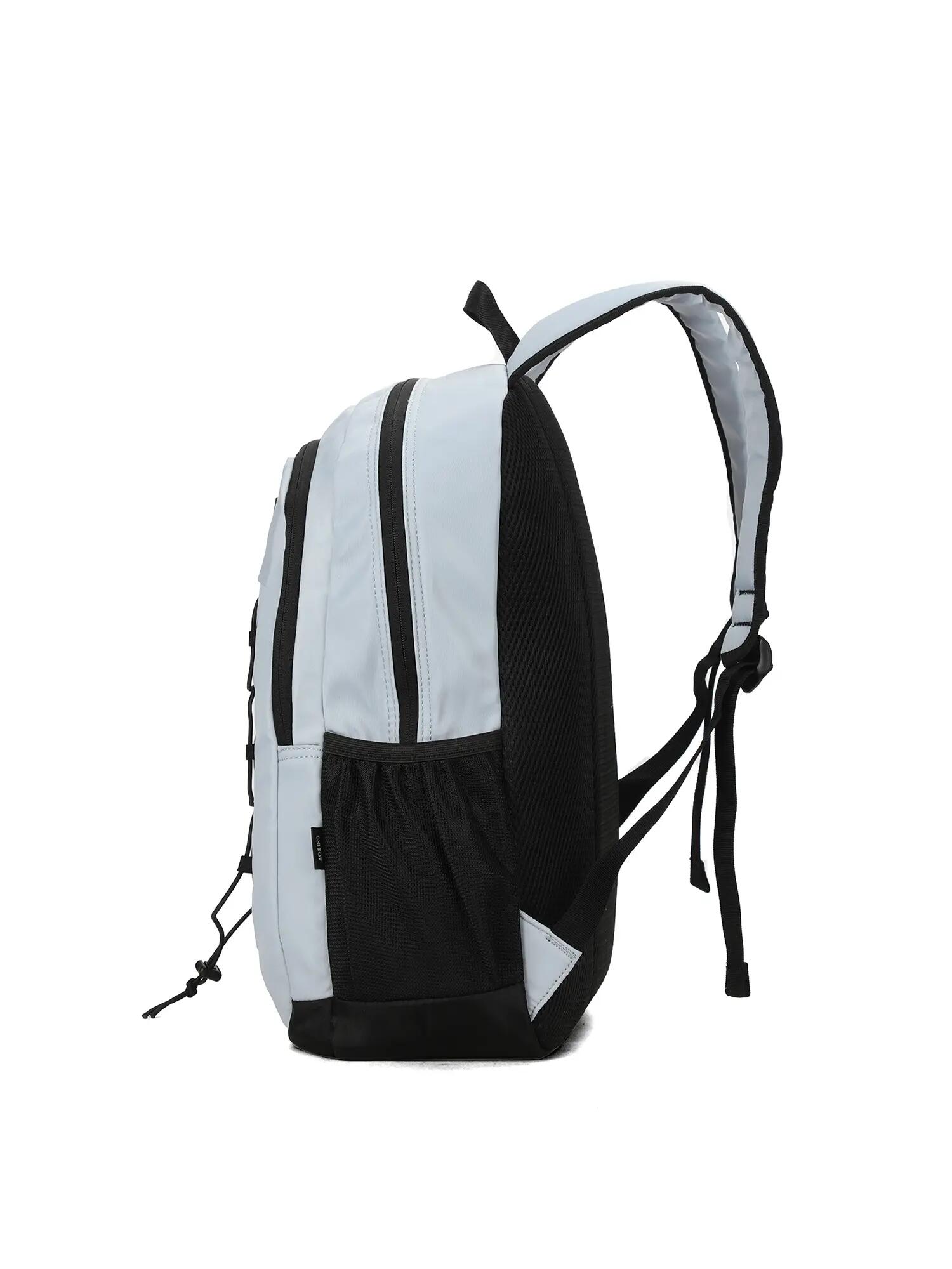 Aoking Unisex Rucksack Grün Blau Polyester mit Reißverschluss und Taschen 3/6