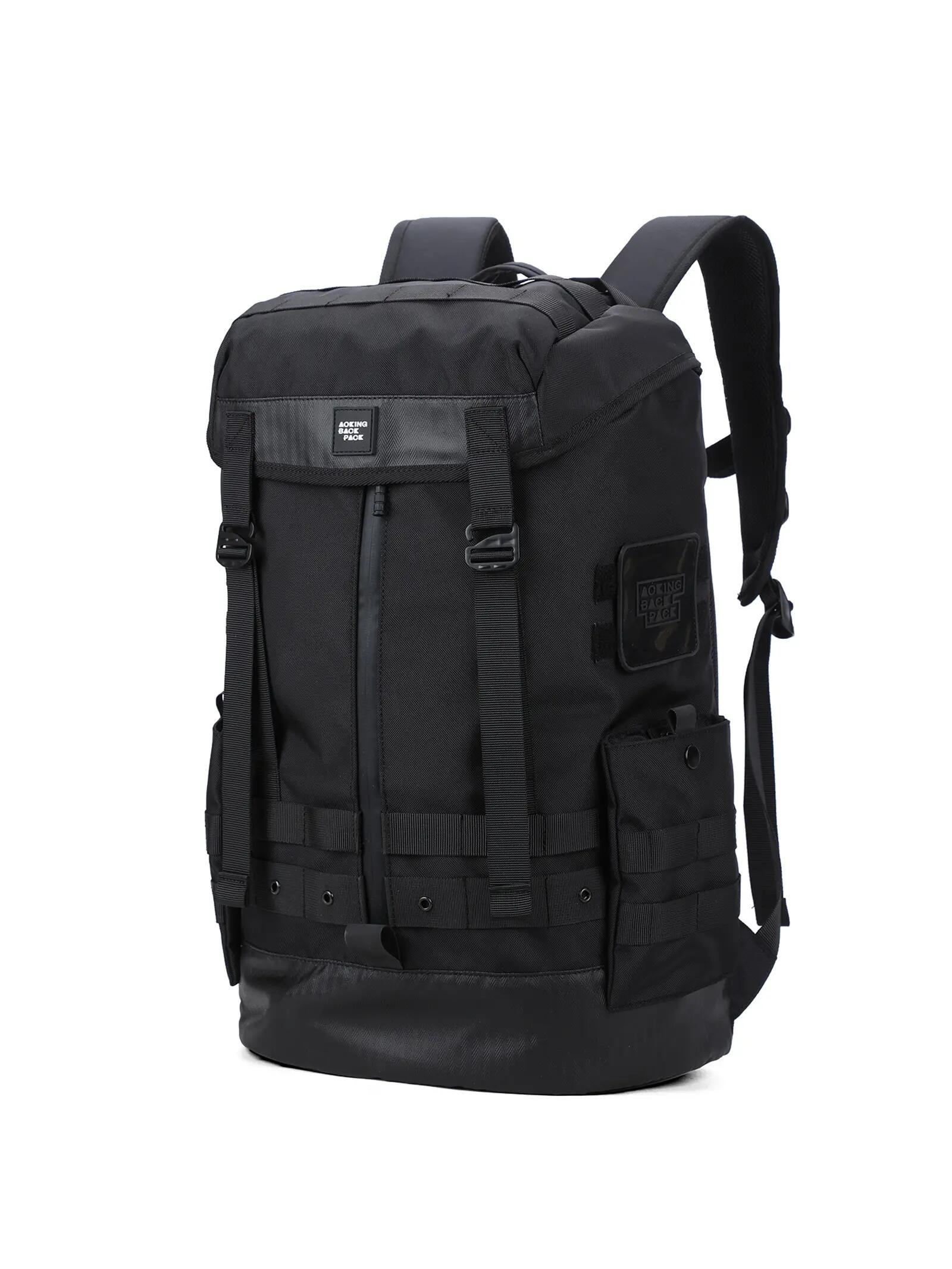 Sac à Dos Noir Unisexe Aoking Zenith Elite - Polyester avec Fermeture Éclair 2/6
