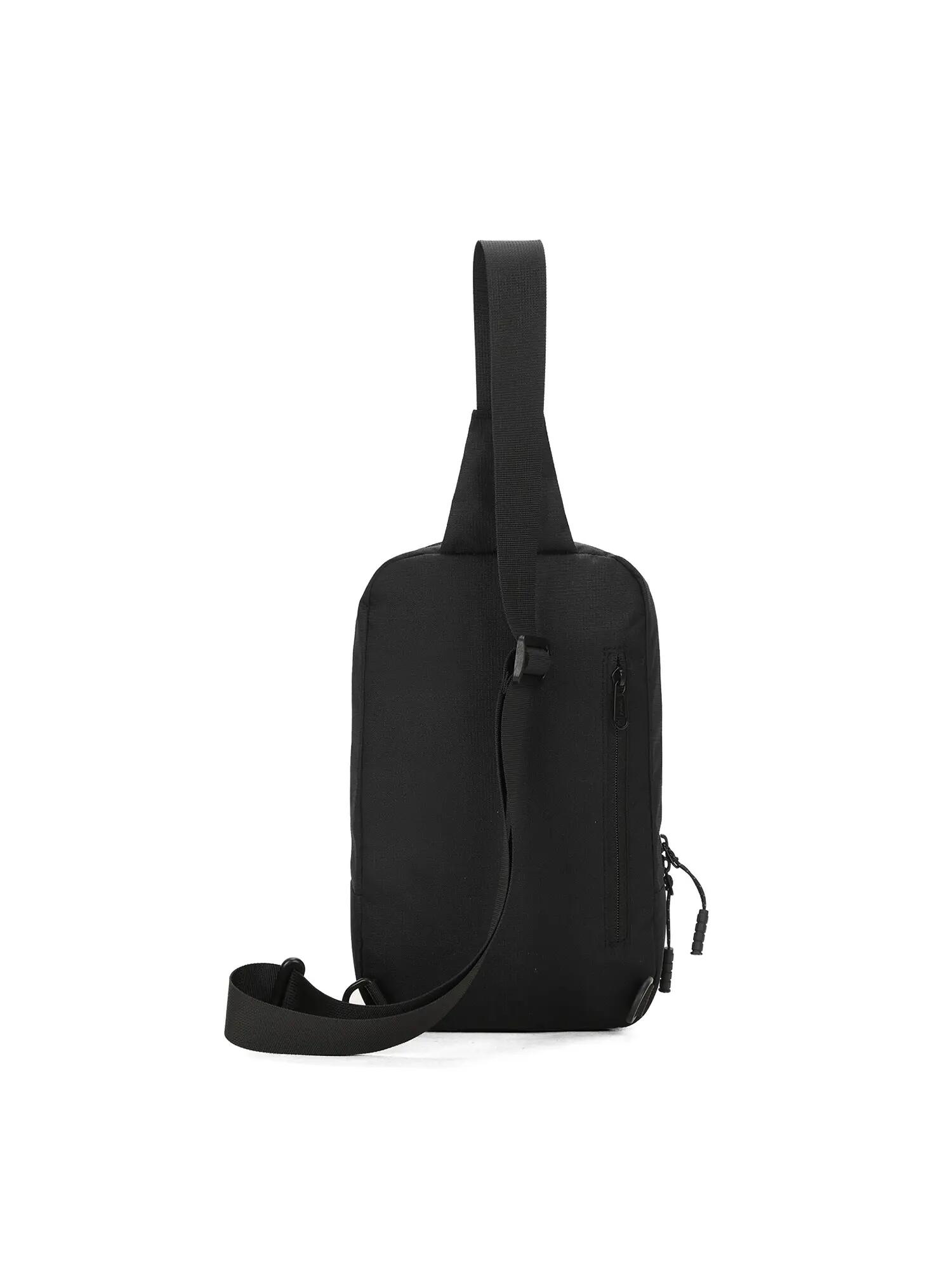 Aoking Unisex Schoudertas Grijs Zwart - Ritssluiting 4/6