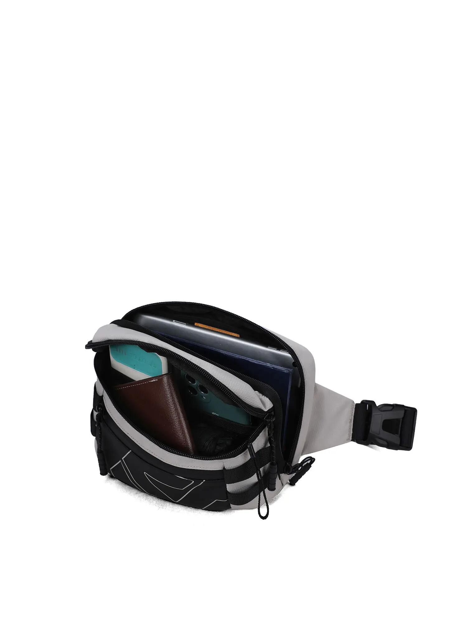 Marsupio Unisex Eris Lux Šedá Černá - Nastavitelný Popruh Zip 5/6
