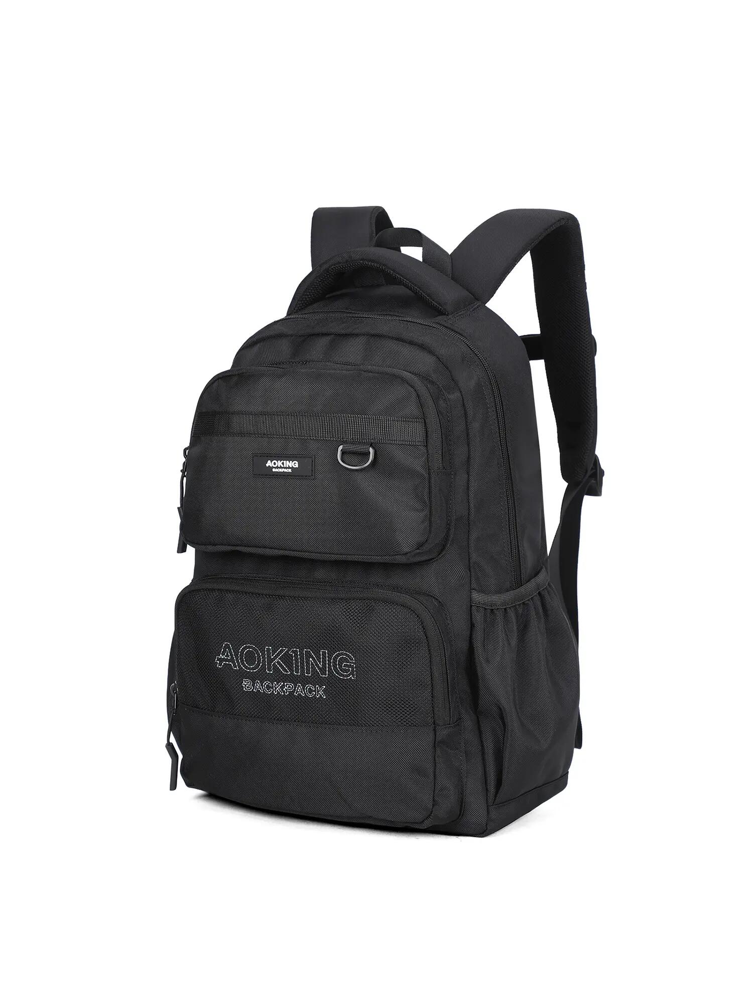 Unisex batoh Aoking se zipem - Polyester černý, šedý, zelený, fialový 2/6