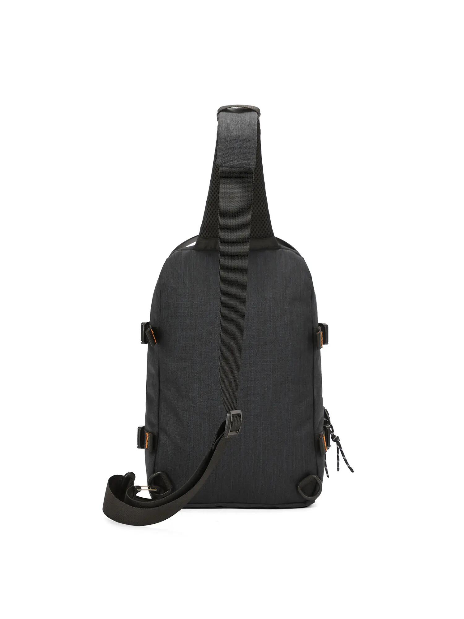 Marsupio Unisex Aoking Axton Ultra Sling Bag Grigio Nero Zip 4/6