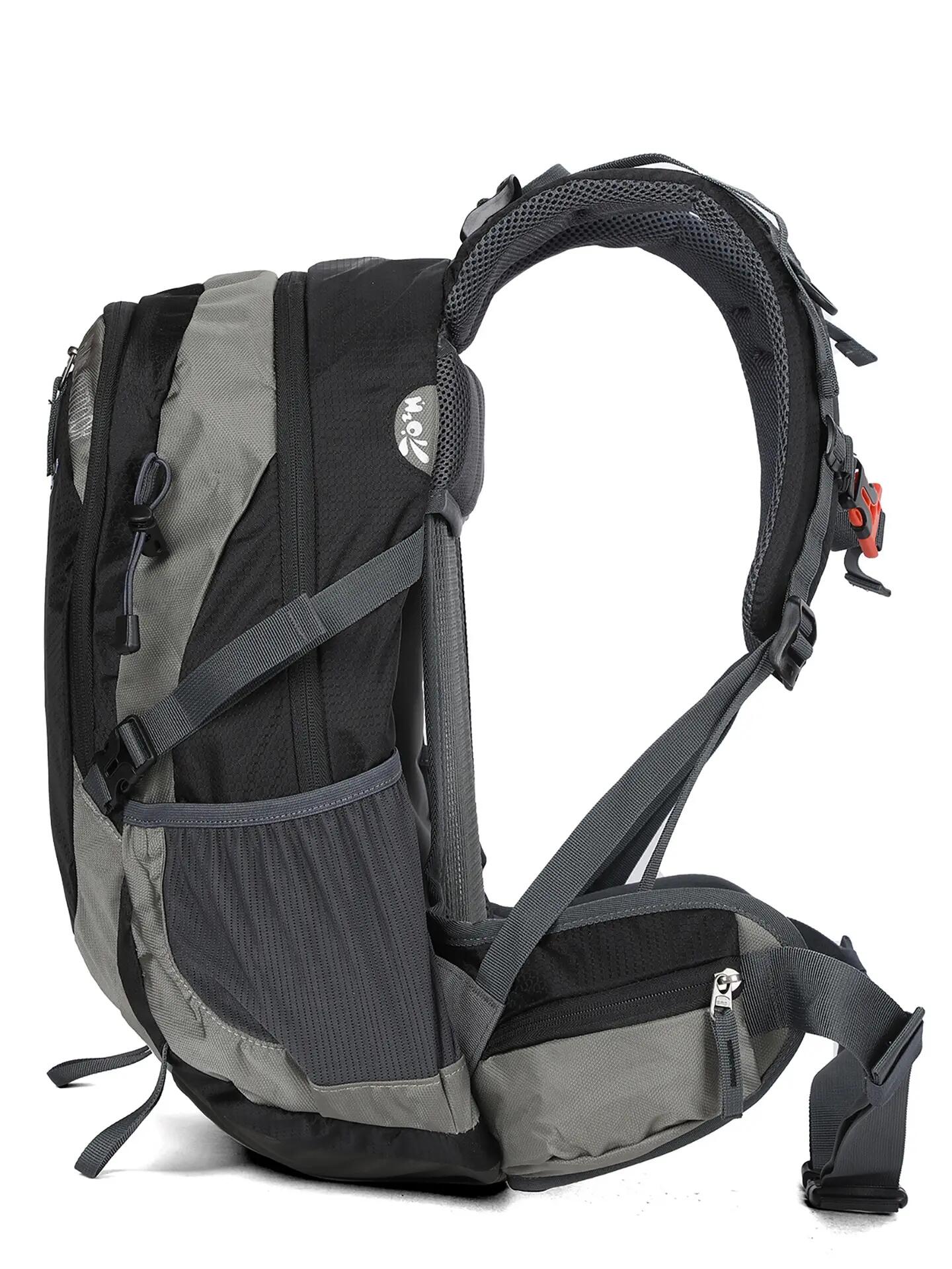 Aoking Rucksack Schwarz Unisex 30L - Polyester mit Reißverschluss und Taschen 10/12