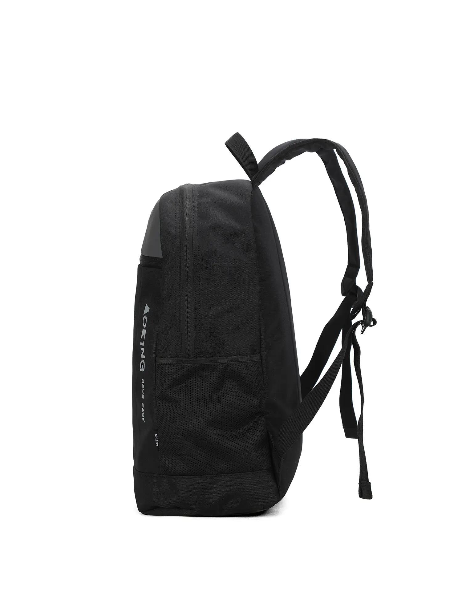 Aoking Rucksack Unisex Schwarz Polyester - Reißverschluss Verstellbarer 3/6