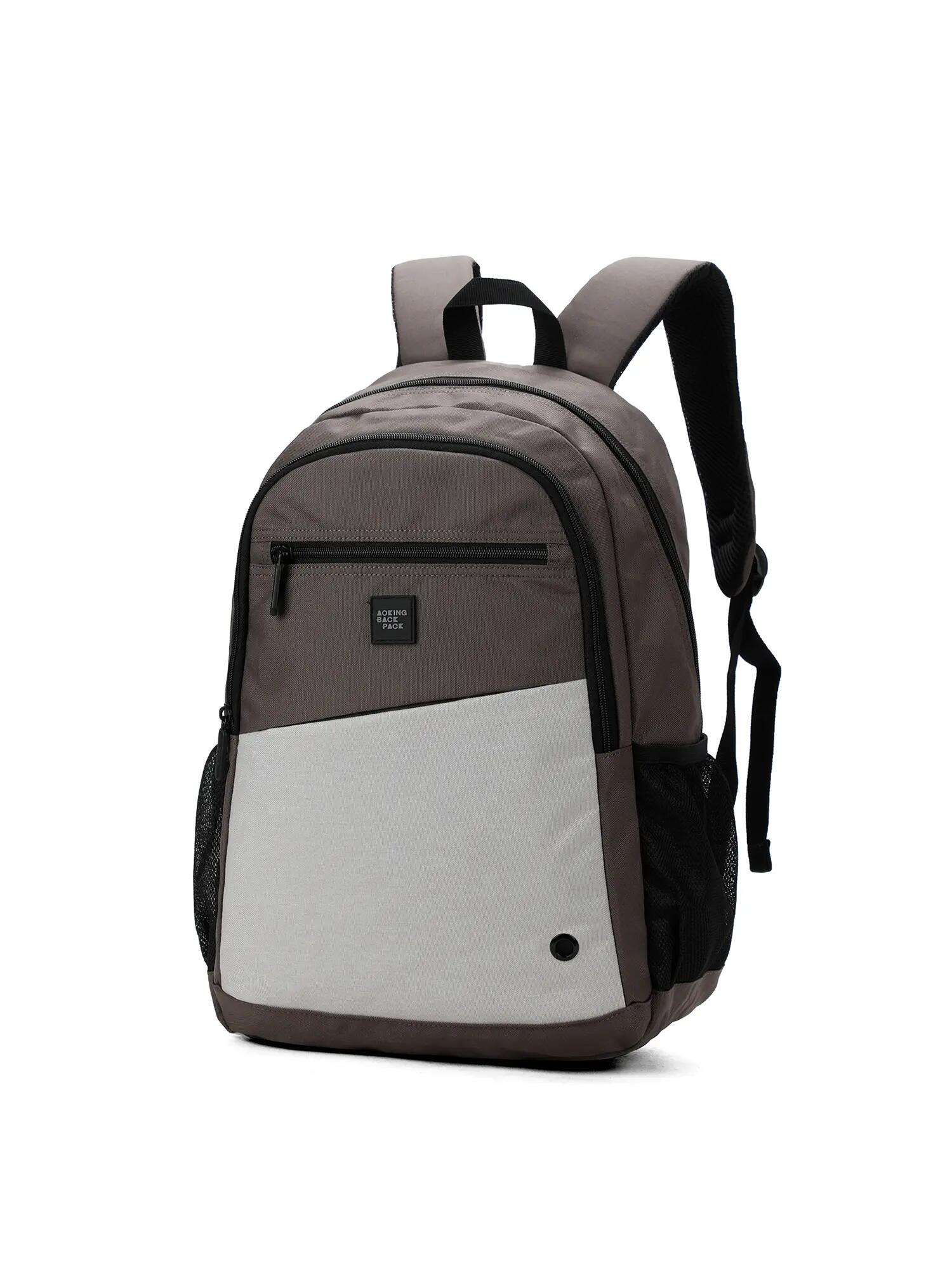 Zaino Aoking Novara Plus Unisex - Poliestere Nero Grigio Verde 2/6