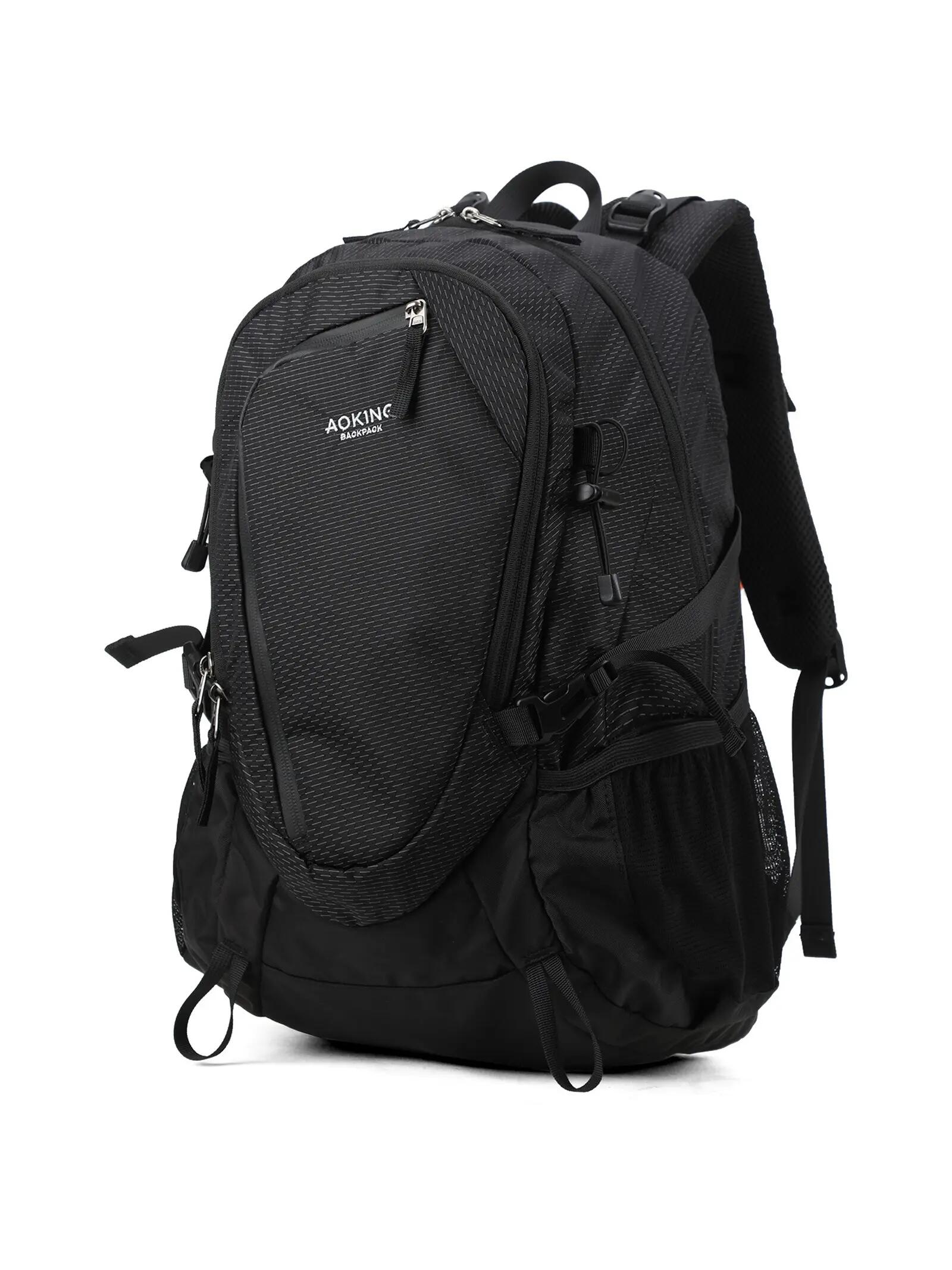Aoking Batoh Černý Unisex se Zipem - 29x20x45 cm Polyester 2/6