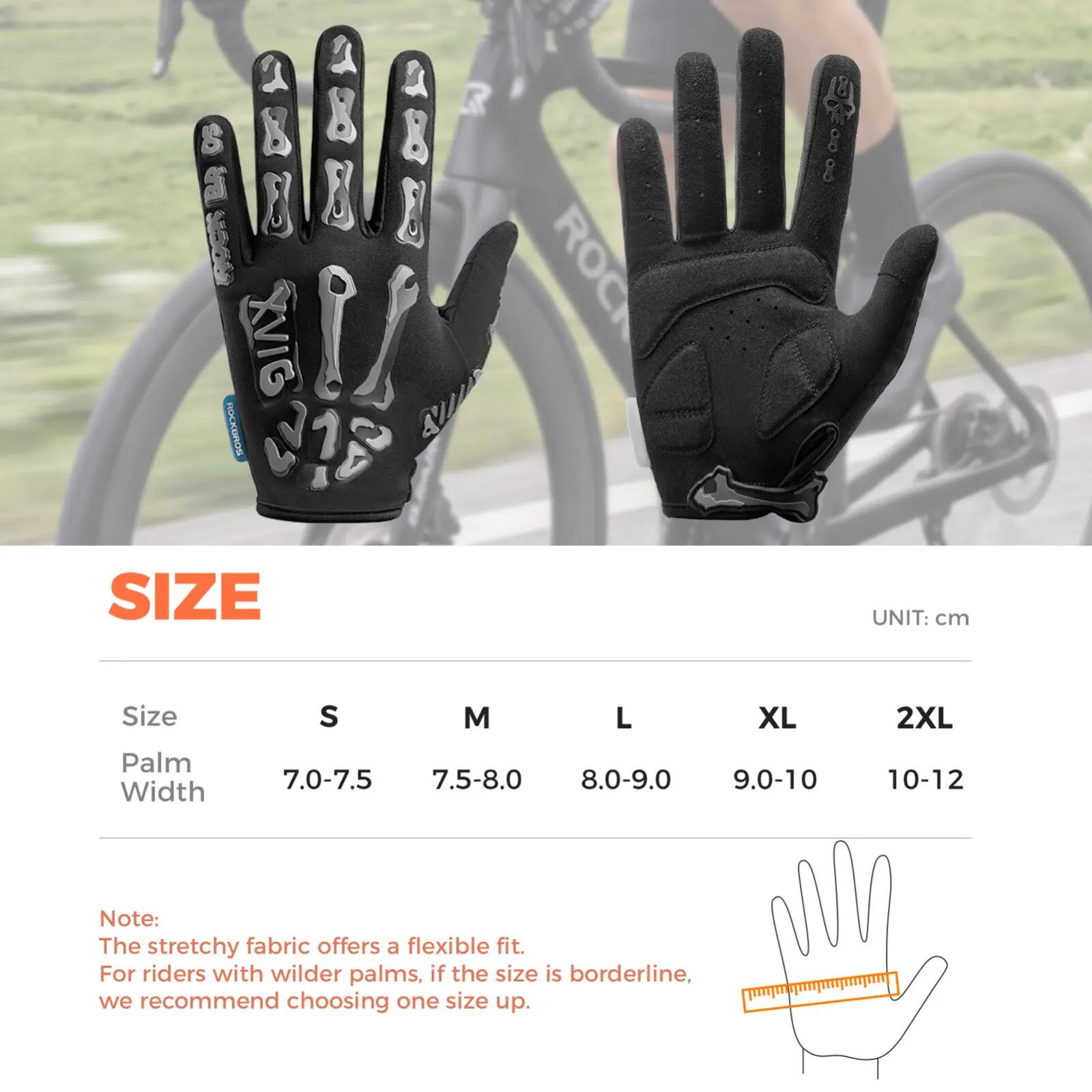 Vollfinger Fahrradhandschuhe mit Touchscreen und SBR-Dämpfung 6/7