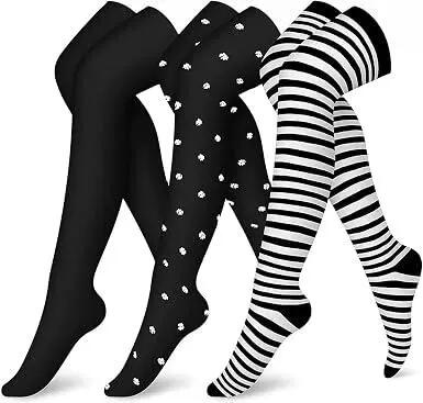 Lot de 3 paires de chaussettes de compression noires, hautes et confortables, id 7/7