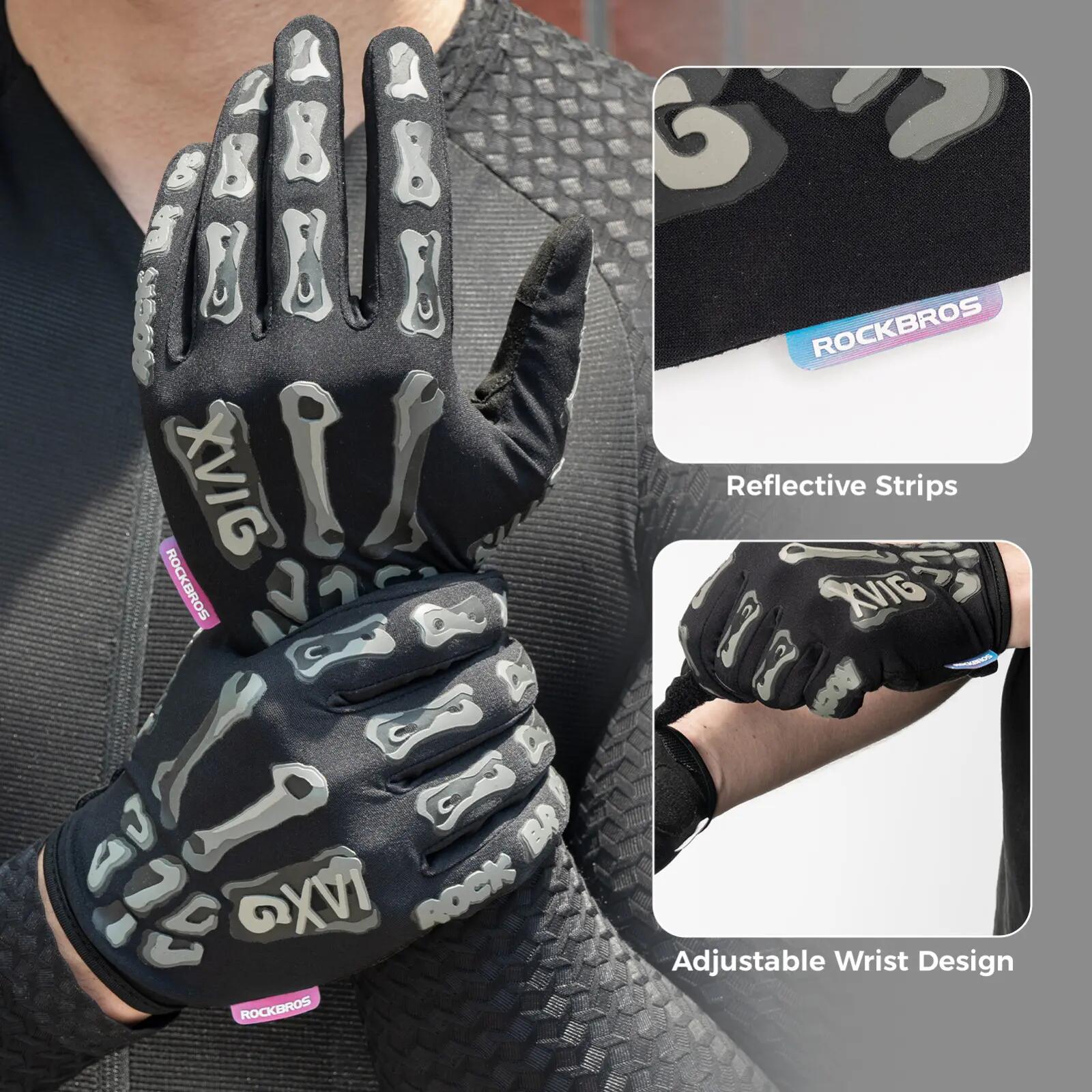 Vollfinger Fahrradhandschuhe mit Touchscreen und SBR-Dämpfung 4/7