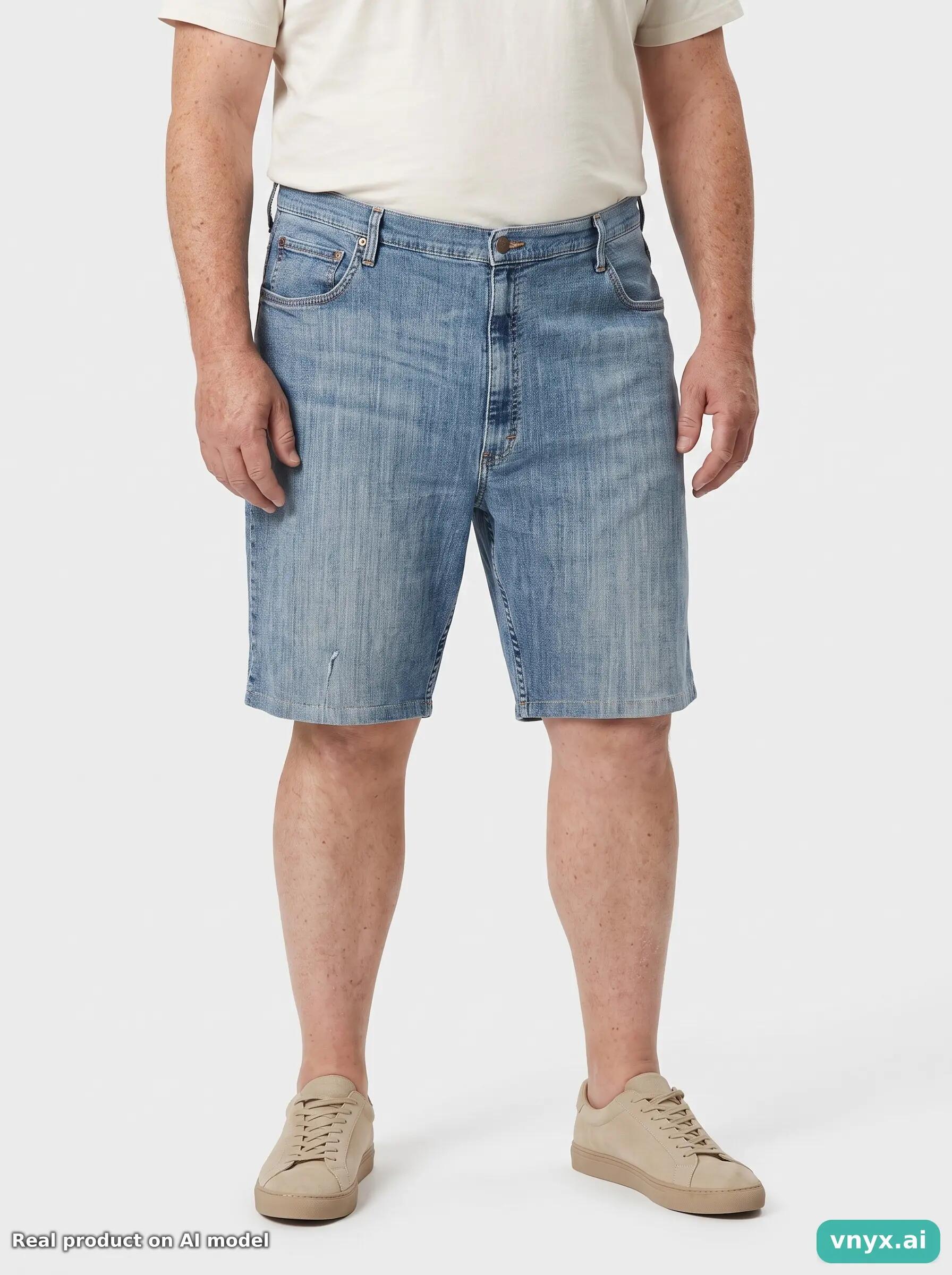 Second Life - Vintage Wrangler Dark Blue Shorts Men W42 L32 1/6