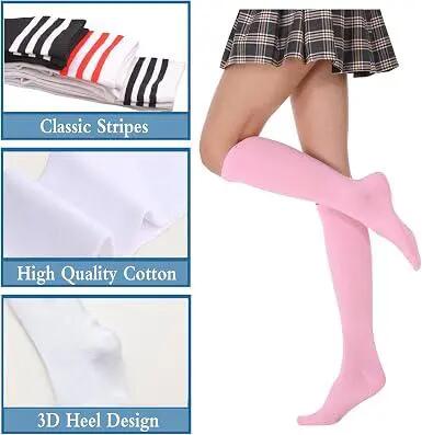 DOOVID Chaussettes hautes décontractées pour femmes – chaussettes de sport élast 8/8