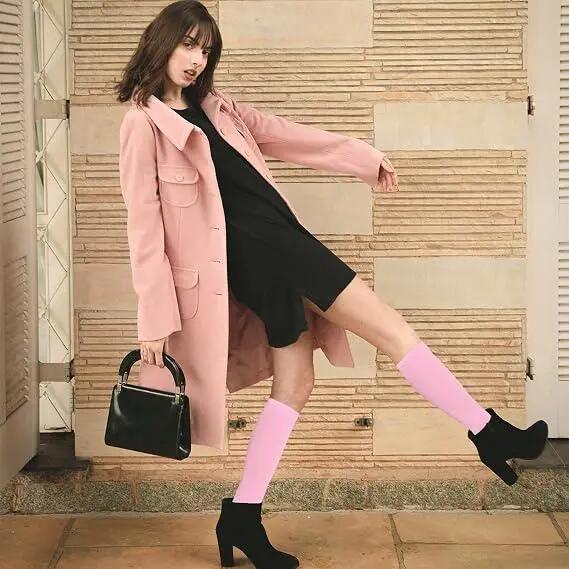 DOOVID Chaussettes hautes décontractées pour femmes – chaussettes de sport élast 5/8