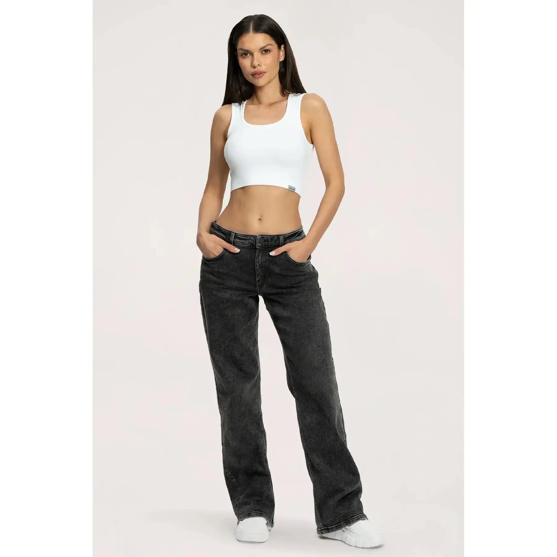Hosen weit Bein lang Damen Gym Glamour 4/7