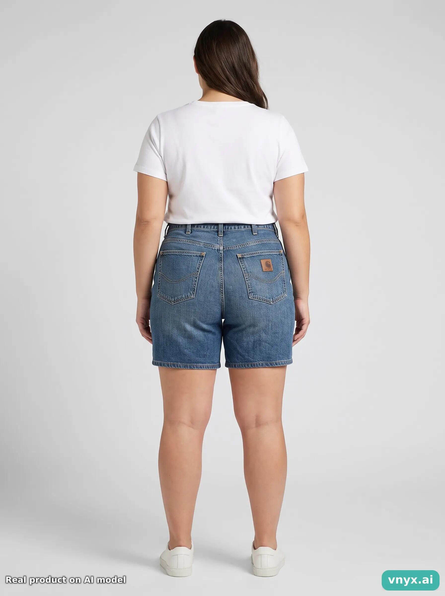 Second Life - Vintage Carhartt Navy Shorts Women W42 Short 4/6