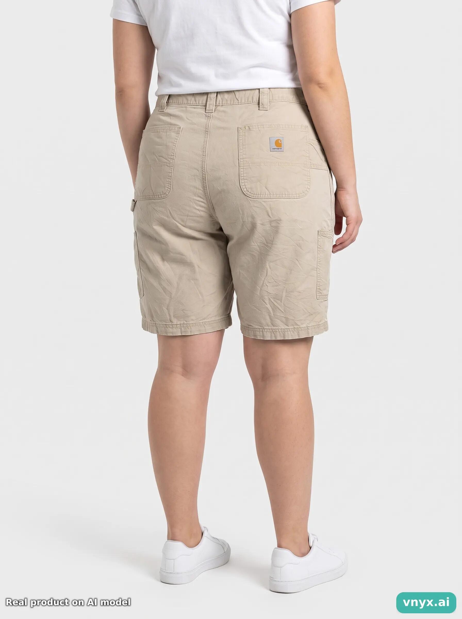 Second Life - Vintage Carhartt Brown Shorts Women W40 Knee Length 1/6
